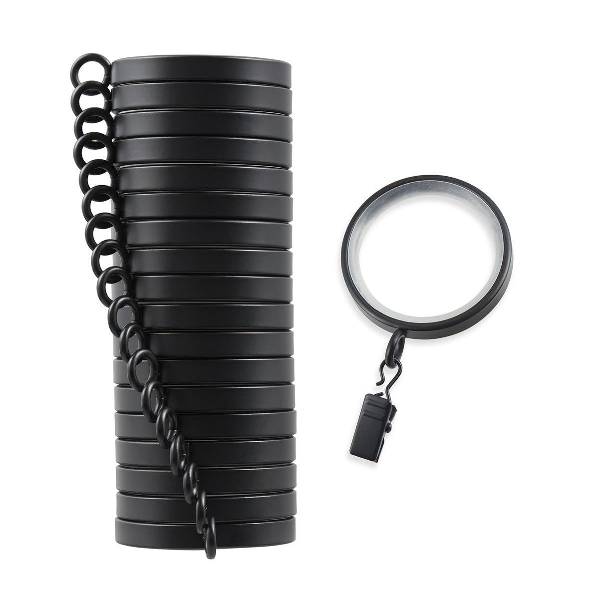 Mode Cambria Designer Series easy glide rings 18-count for smooth curtain movement.