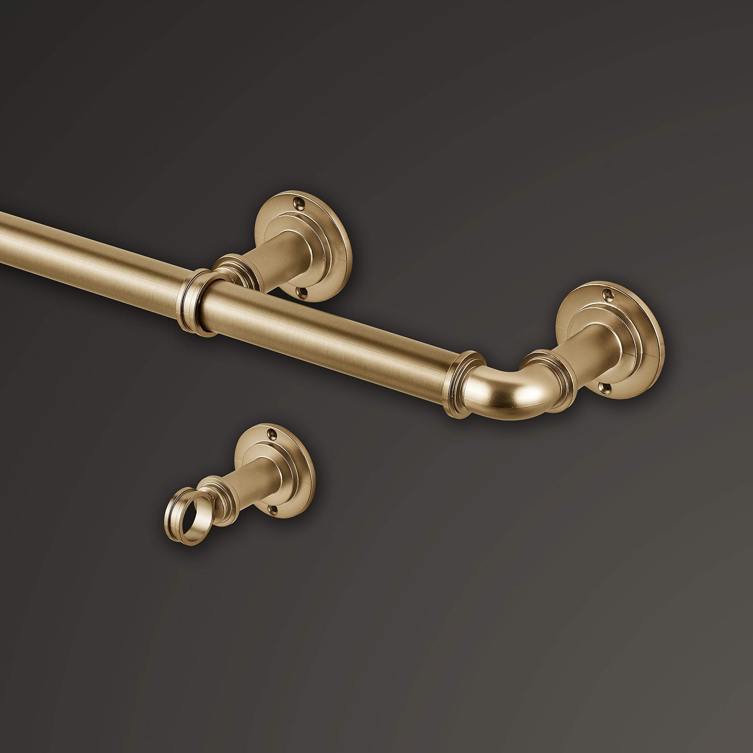 MODE wall-mounted installation shown with screws and anchors for secure curtain support