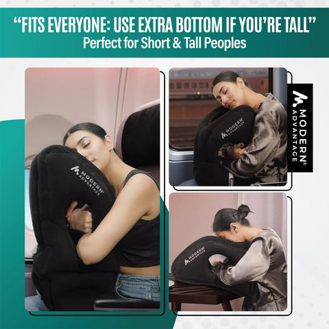 Modern Advantage inflatable pillow is lightweight and easy to pack for travel