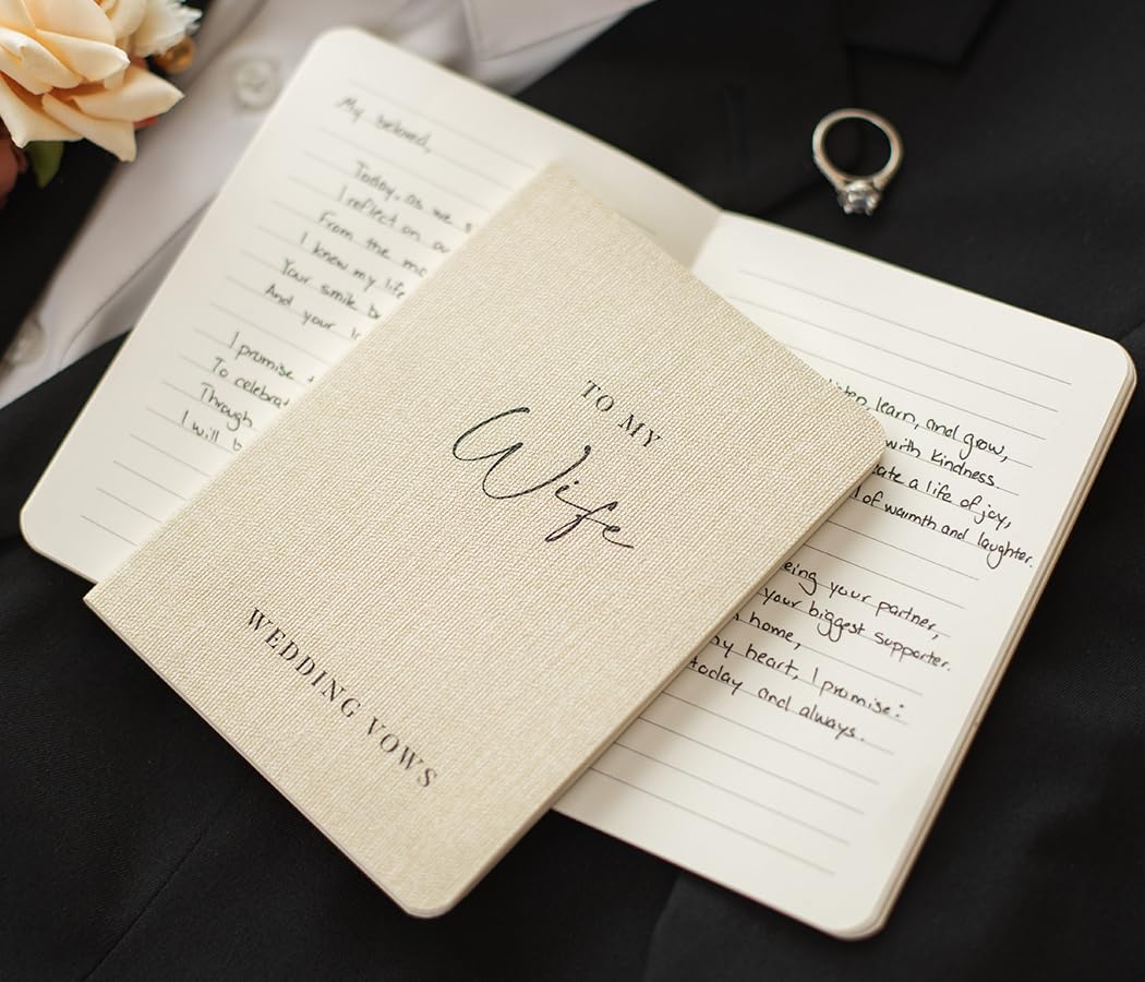 Two soft covers of Slim Vow Books offering elegant protection during vows