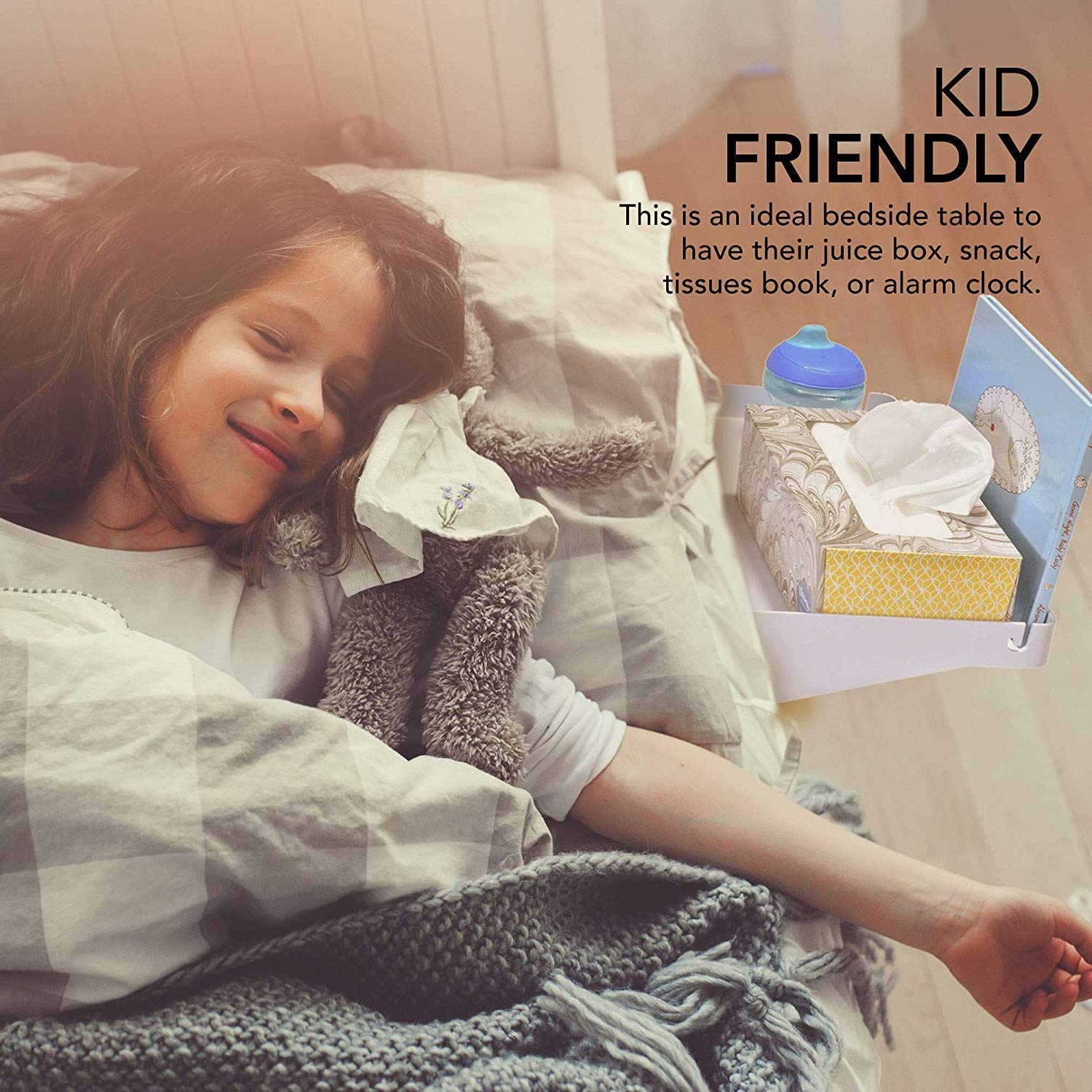 Modern Innovations bedside shelf installs in 60 seconds without tools.