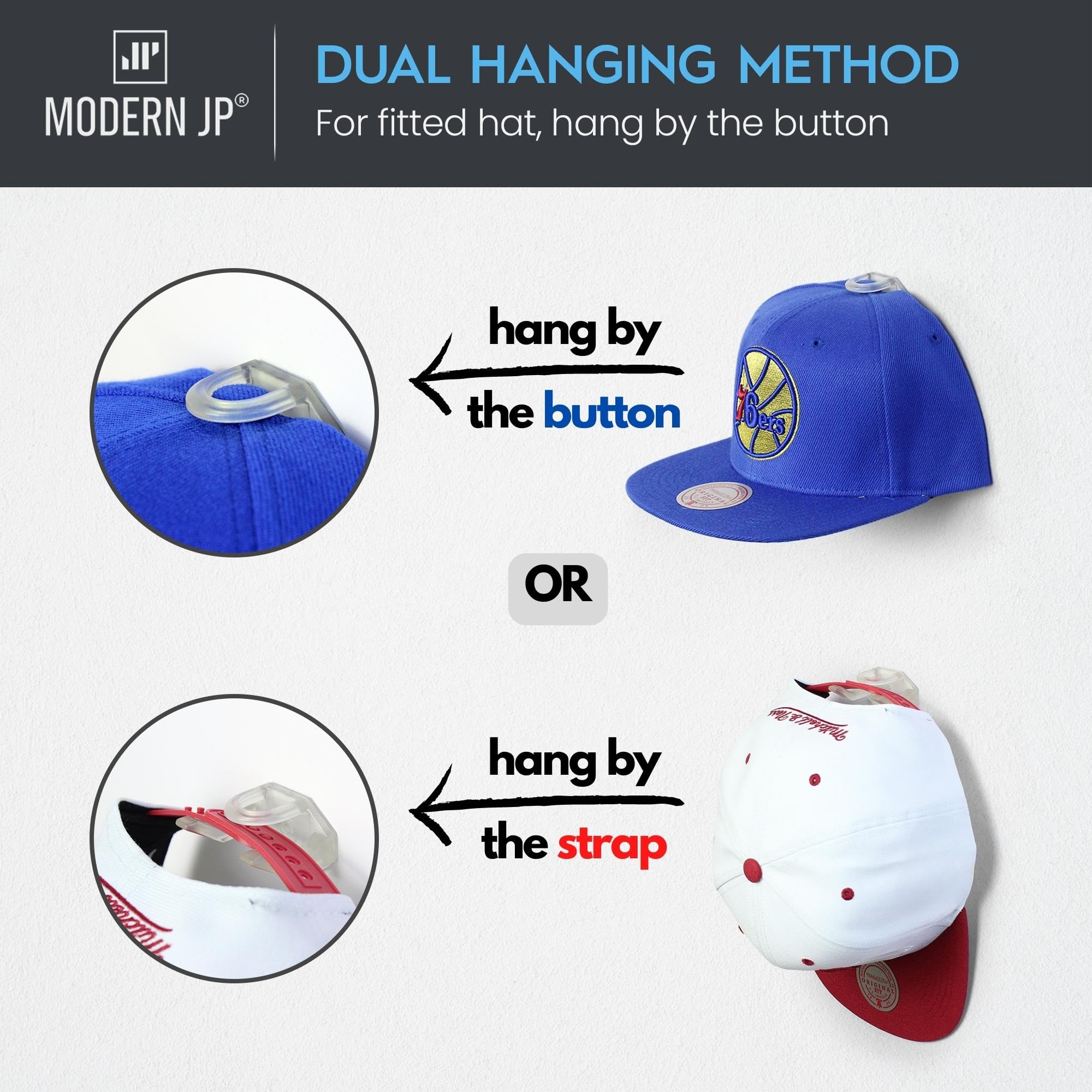 Modern JP hat hooks wall screw install offers secure mounting for long-lasting hold.