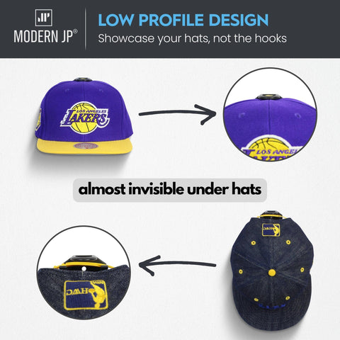 Modern JP curved patented hat hooks designed to protect hat shape