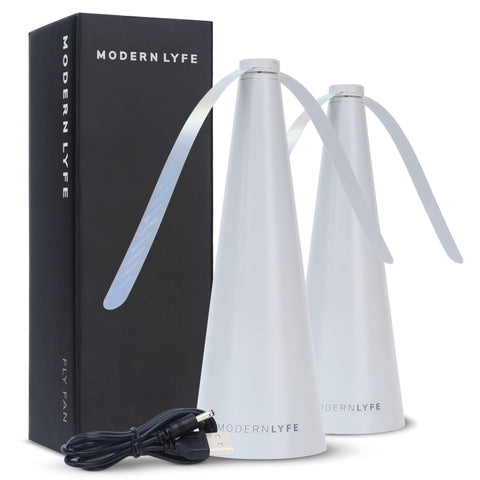 Modern Lyfe Fly Fan table 2-pack grey for outdoor dining