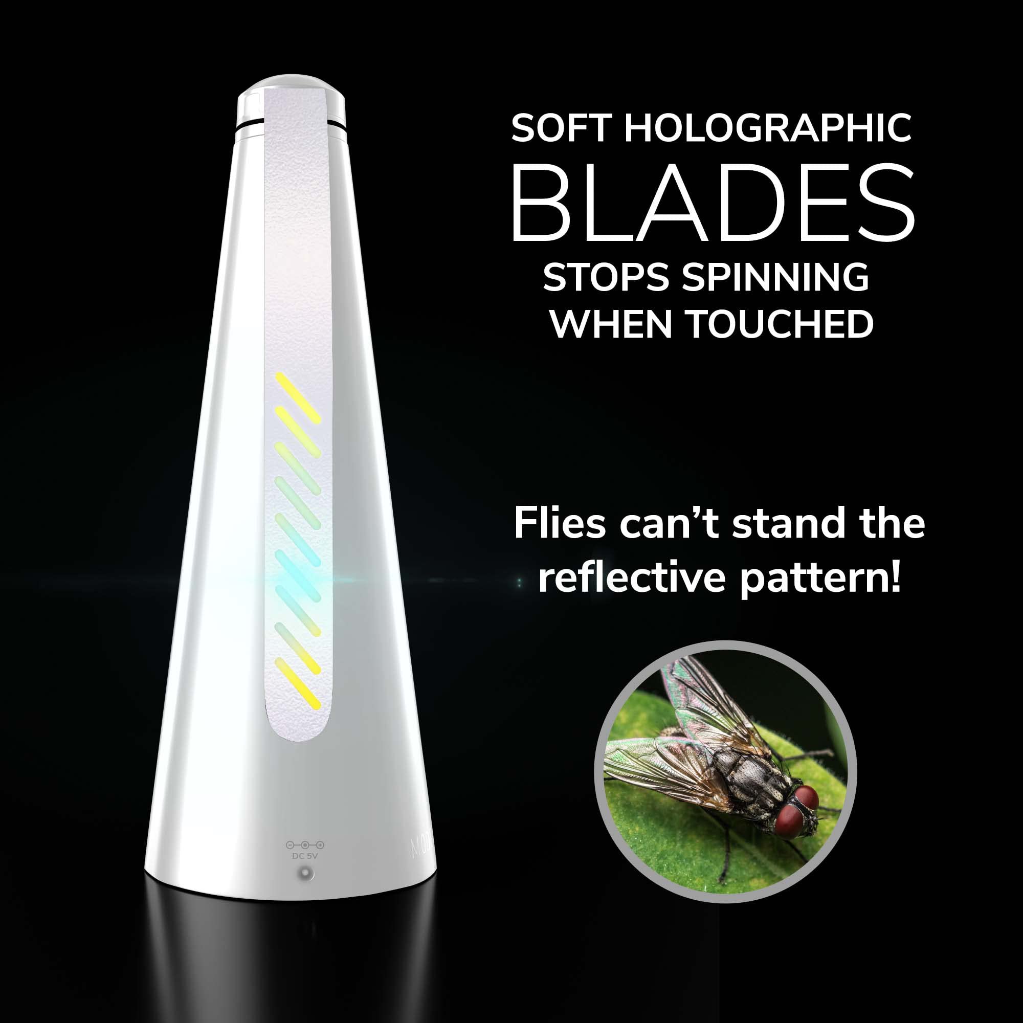 Modern Lyfe two-pack fly fans ready for outdoor parties and food service