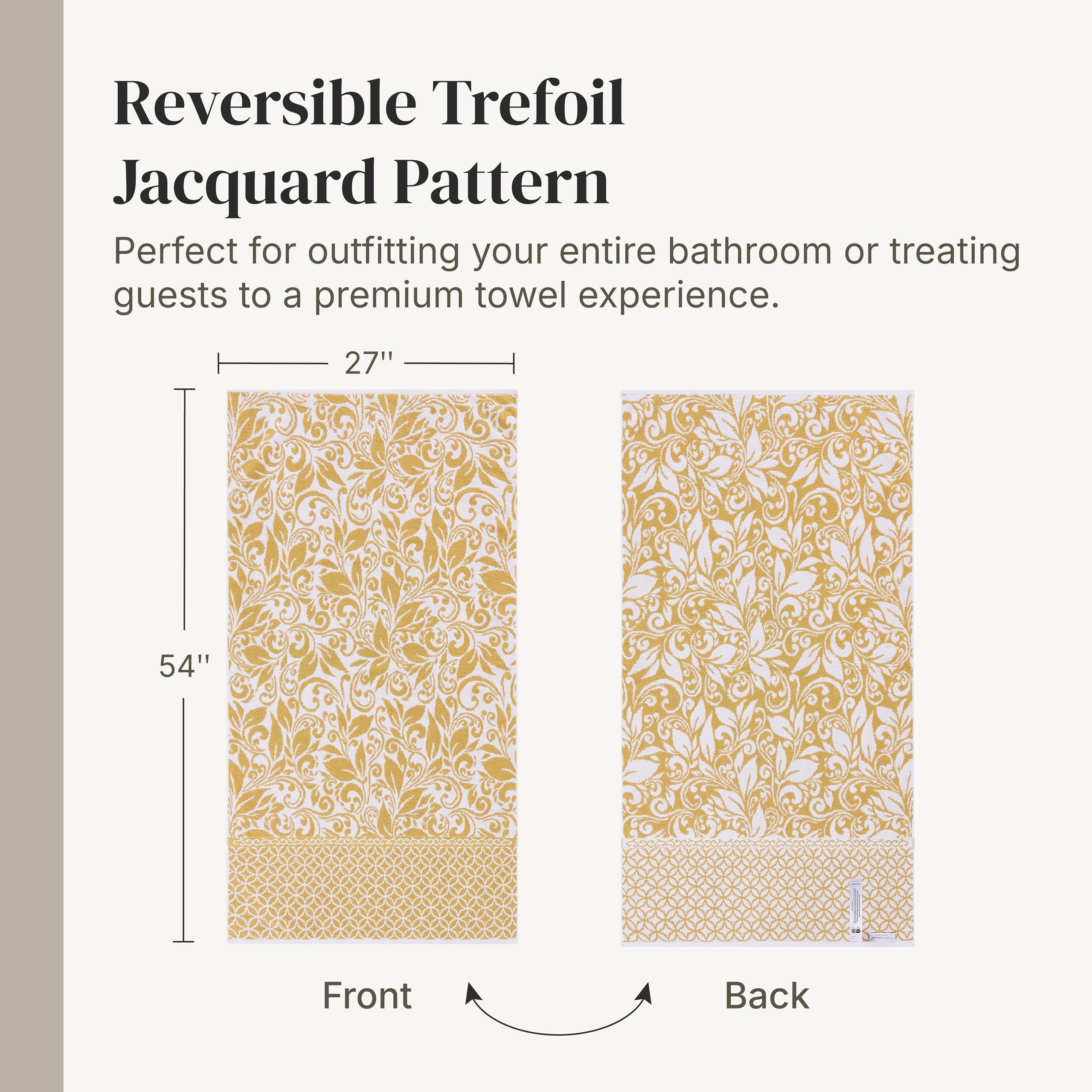Modern Threads Botanical Vine Gold Trefoil Filigree detail adds timeless elegance