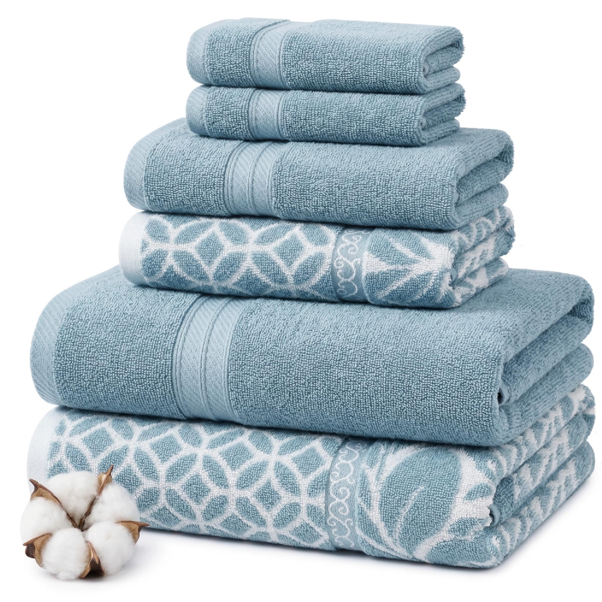 Modern Threads Botanical Vine bath towels 27x54 plush and quick-dry
