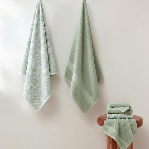 Modern Threads Botanical Vine hand towel 16x28, quick-dry and soft.