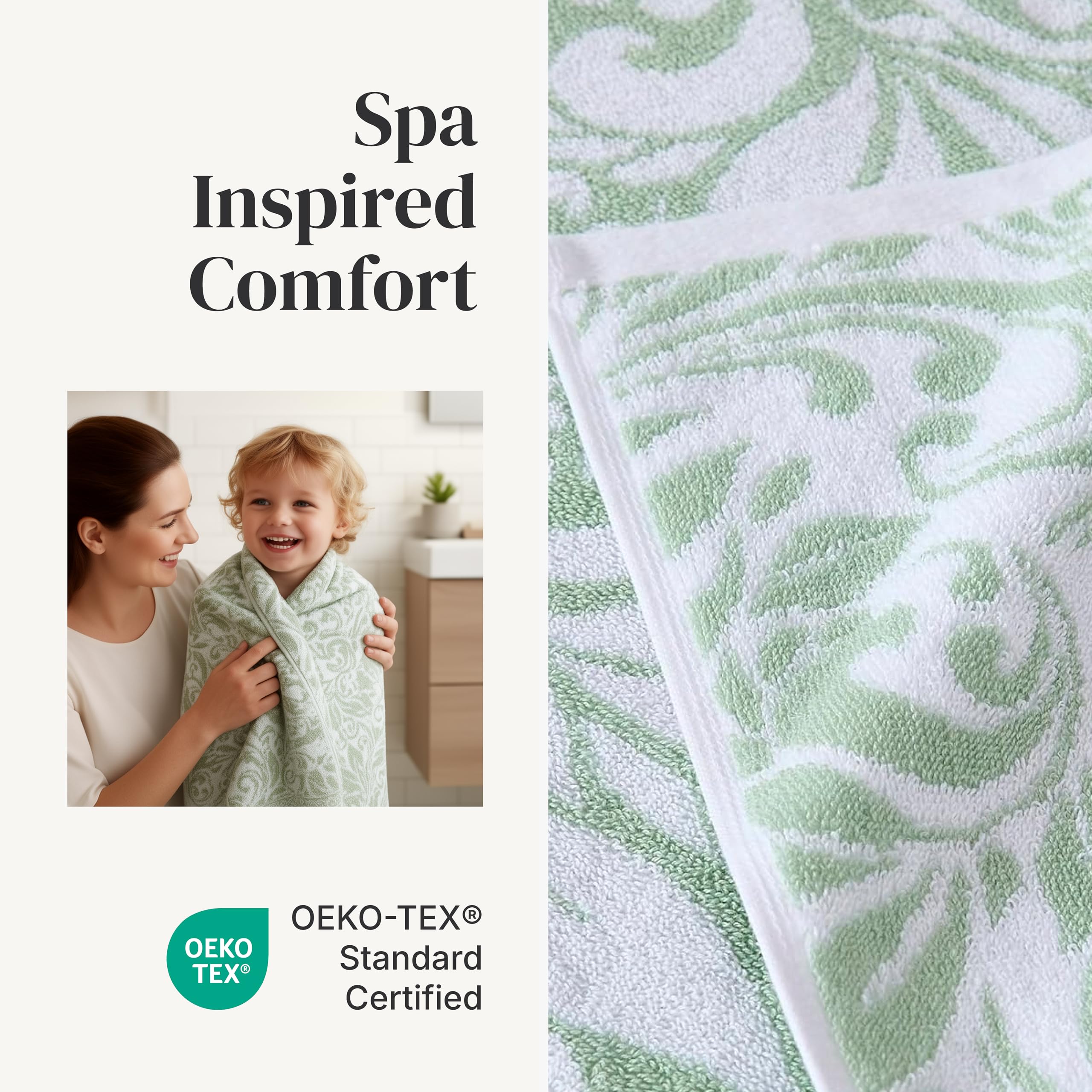 Modern Threads Botanical Vine reversible jacquard pattern detail.