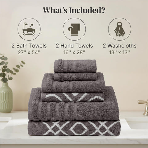 Modern Threads Classic Diamond hand towel 16x28 for daily comfort
