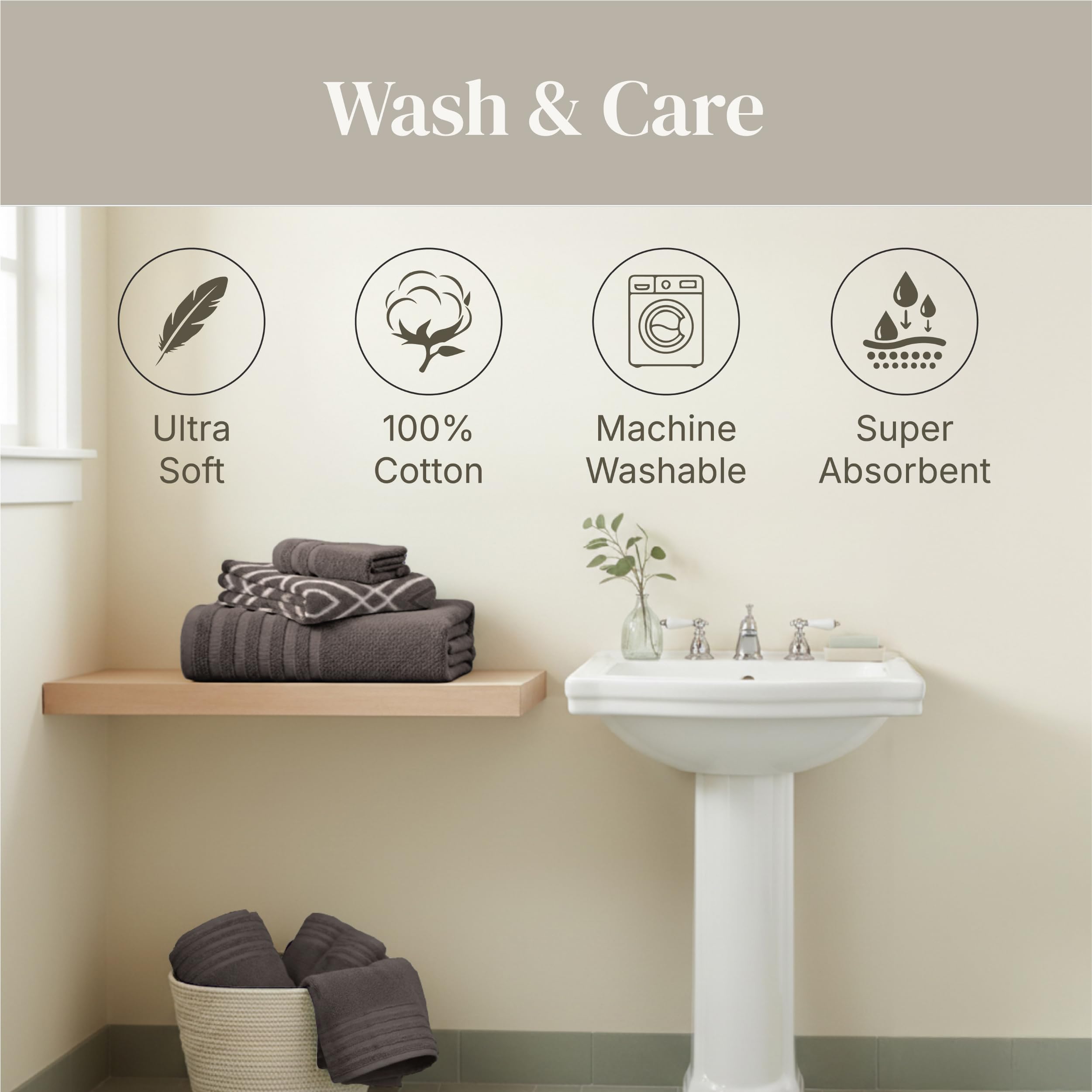 Modern Threads Classic Diamond towel care finish emphasizes durability and quick dry