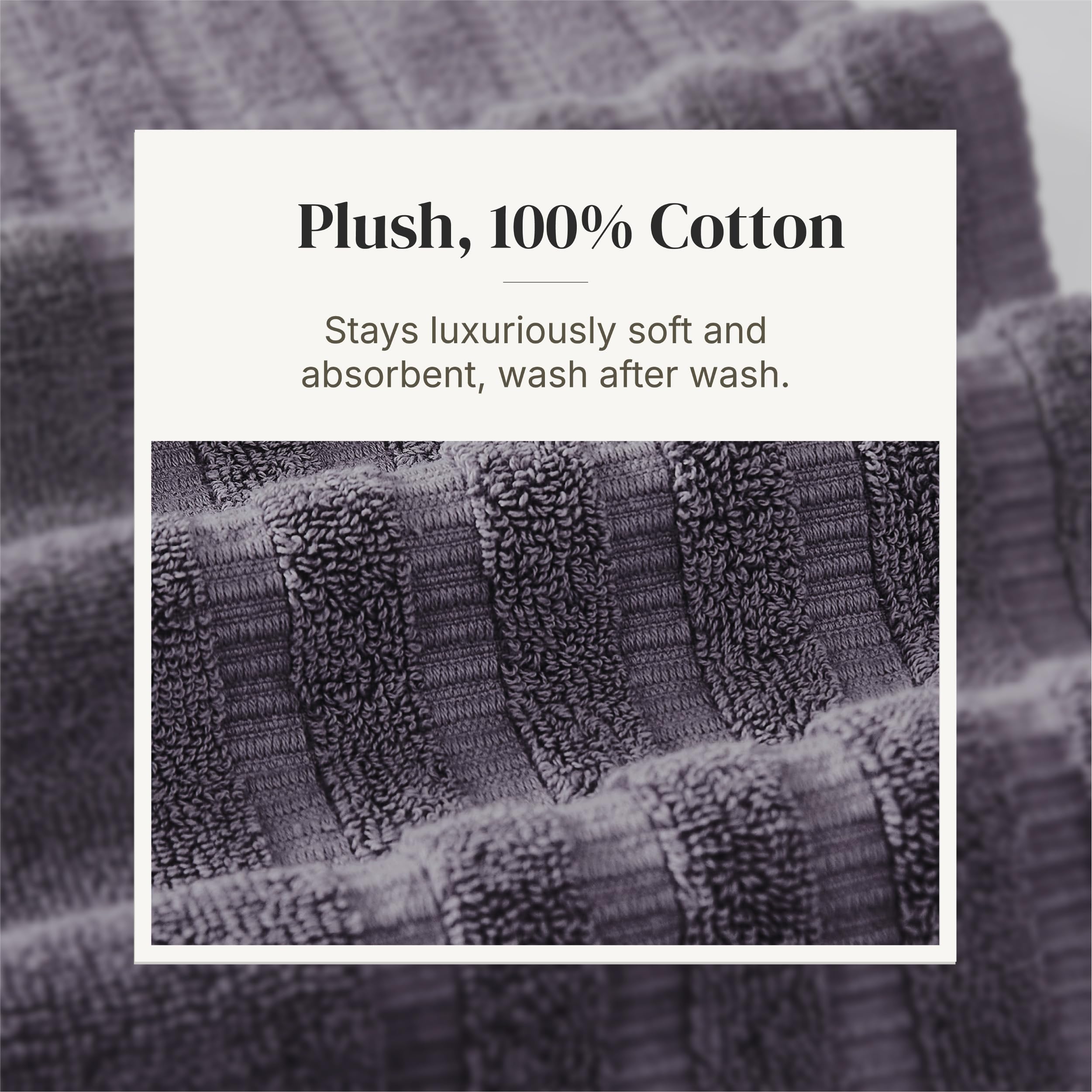 Modern Threads Classic Diamond towel set packaging image communicates a complete 6-piece kit.