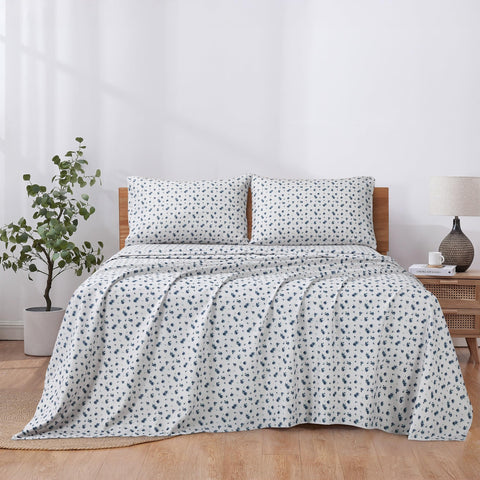 Modern Threads flat sheet measures 90 by 102 inches for generous drape