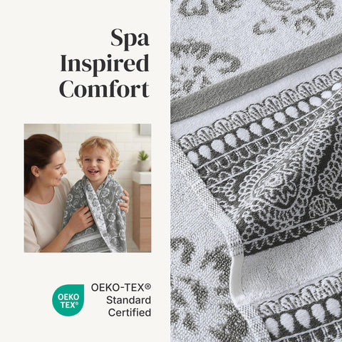 Modern Threads Floral Trail reversible jacquard pattern in gray