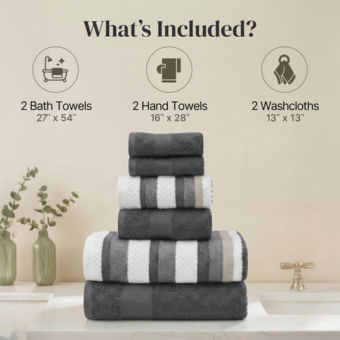 Modern Threads Pax hand towel solid coal for daily spa-like drying.