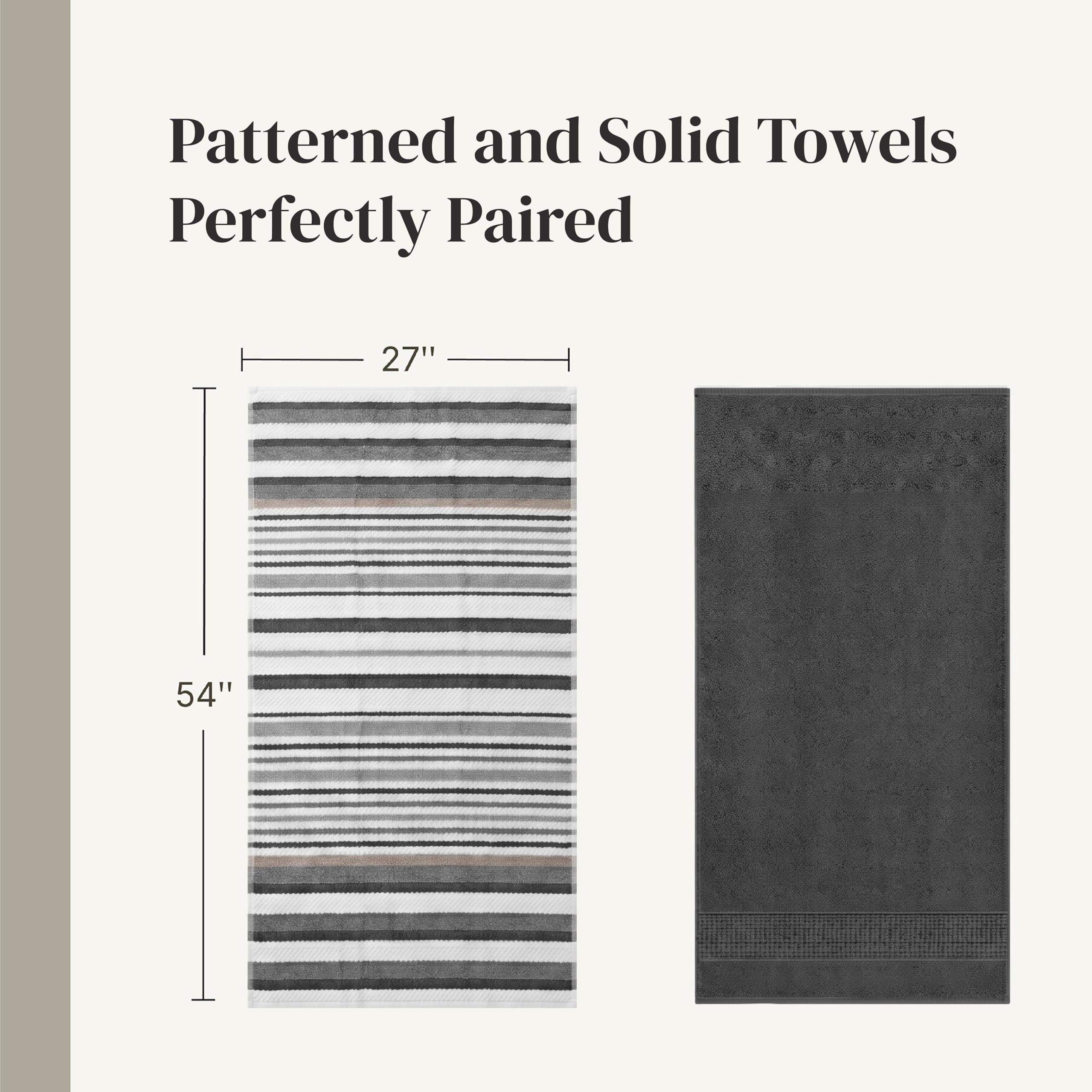 Modern Threads Pax towel set displayed in a modern bathroom setting.