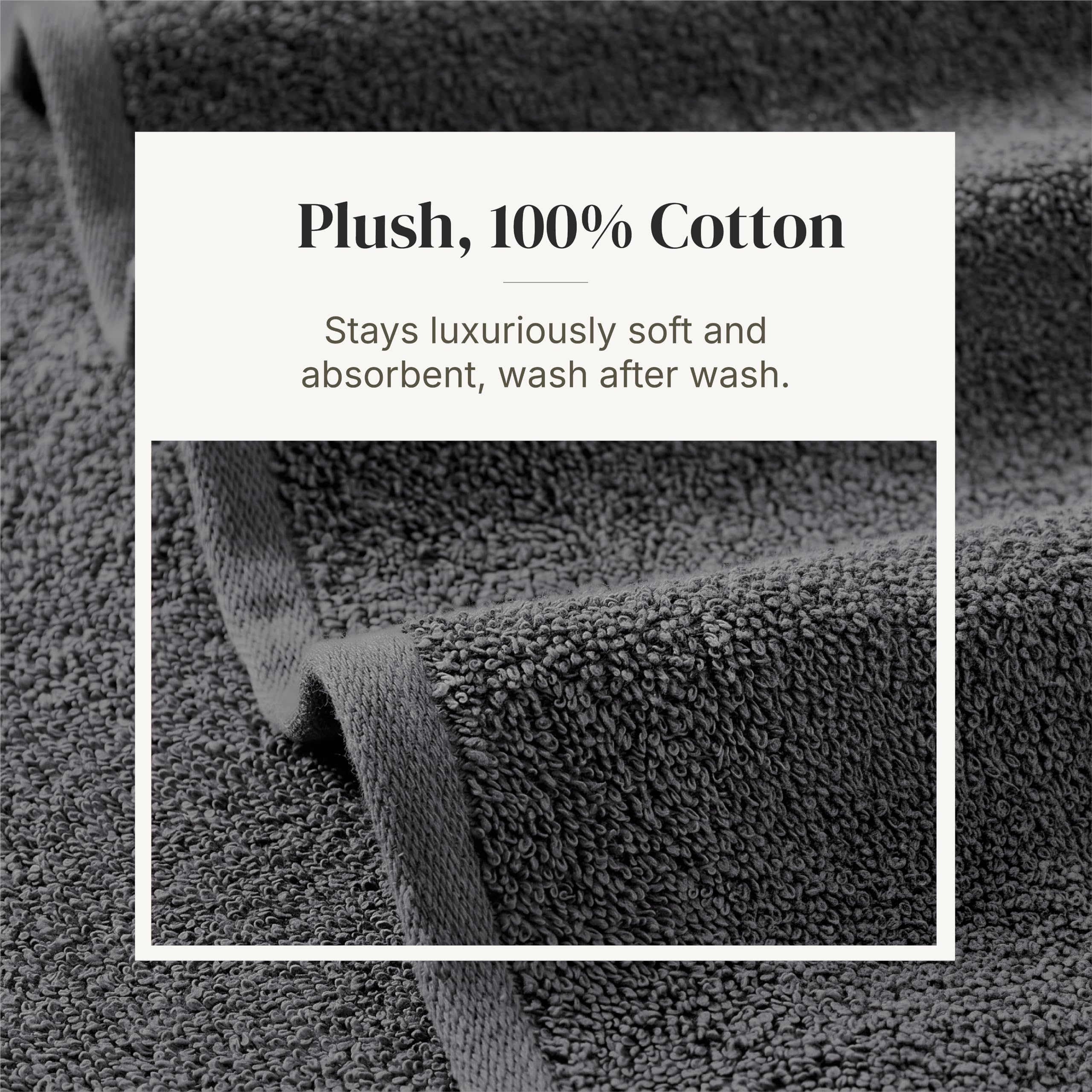 Modern Threads Pax washcloths solid coal provide gentle cleansing and quick drying.