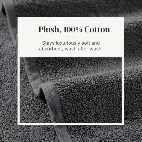 Modern Threads Pax washcloths solid coal provide gentle cleansing and quick drying.