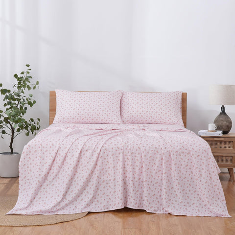 Modern Threads Roses on Blush pillowcases provide gentle softness and cohesive bedroom look.