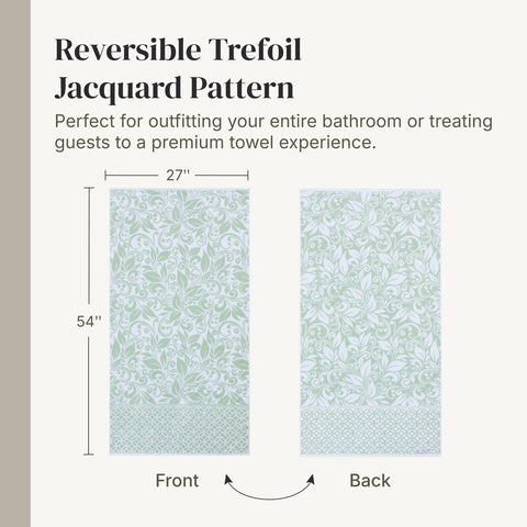 Modern Threads Sage Green towels bring calming bathroom tones.