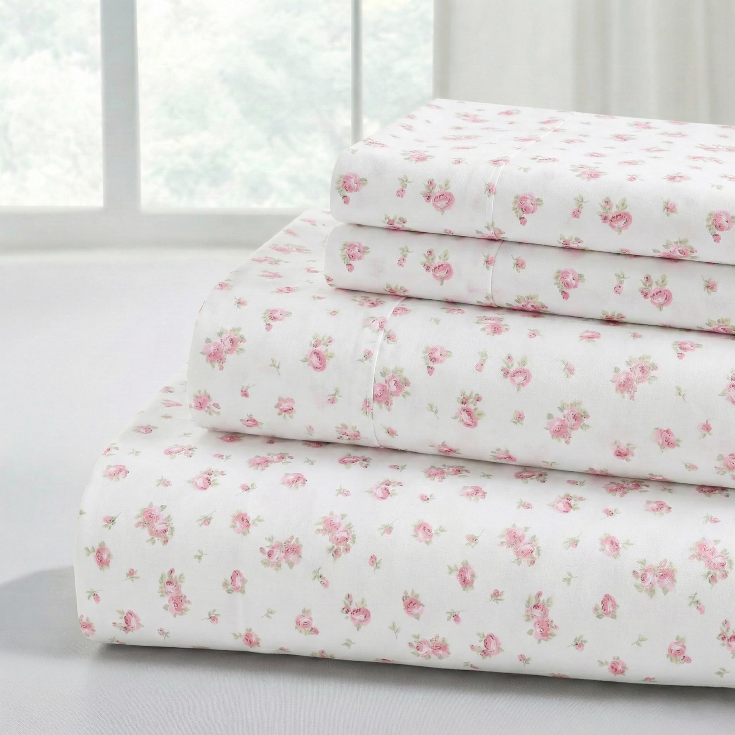 Modern Threads ivory queen flat sheet close-up showing smooth, breathable microfiber