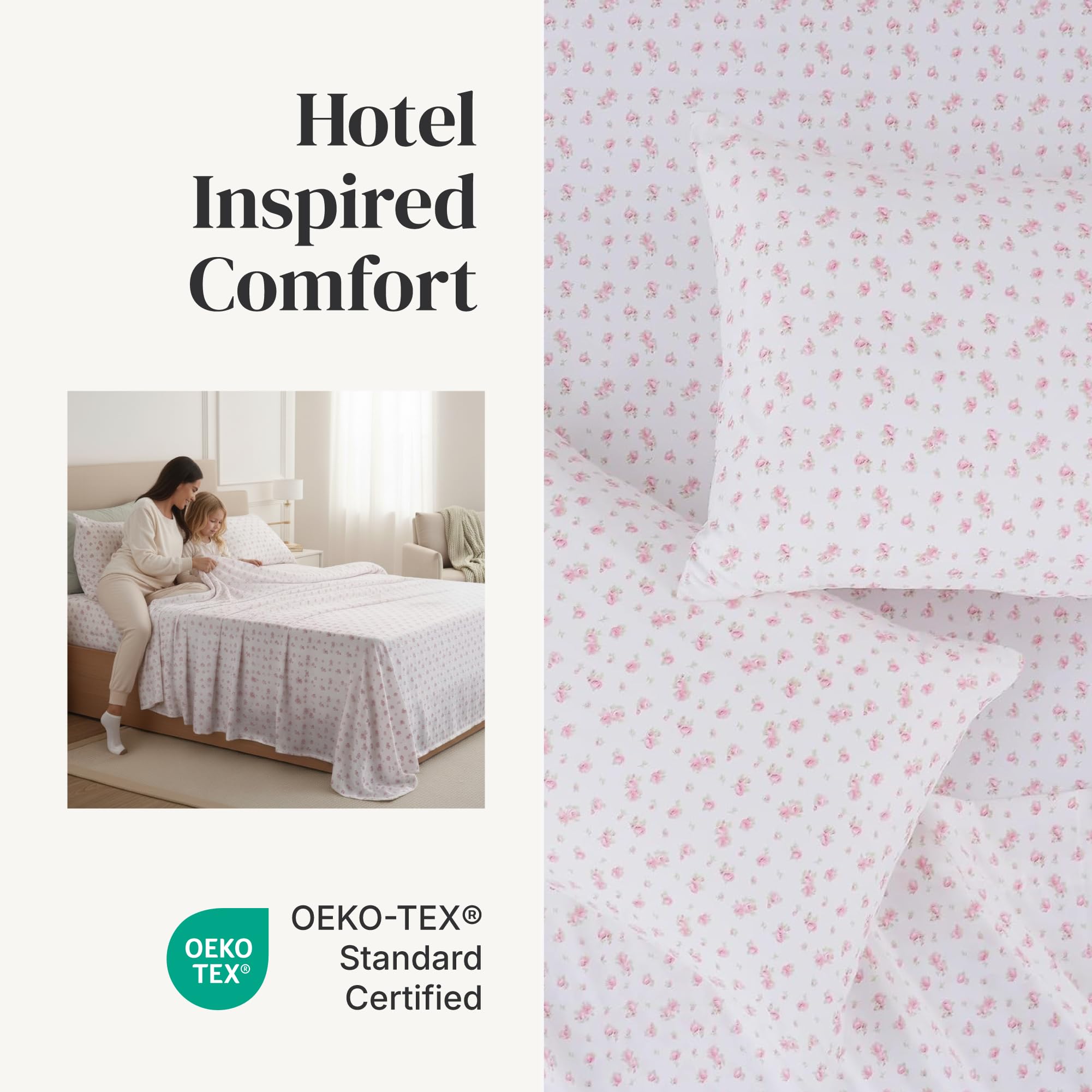 Modern Threads ivory pillowcases paired with sheets for hotel-style softness