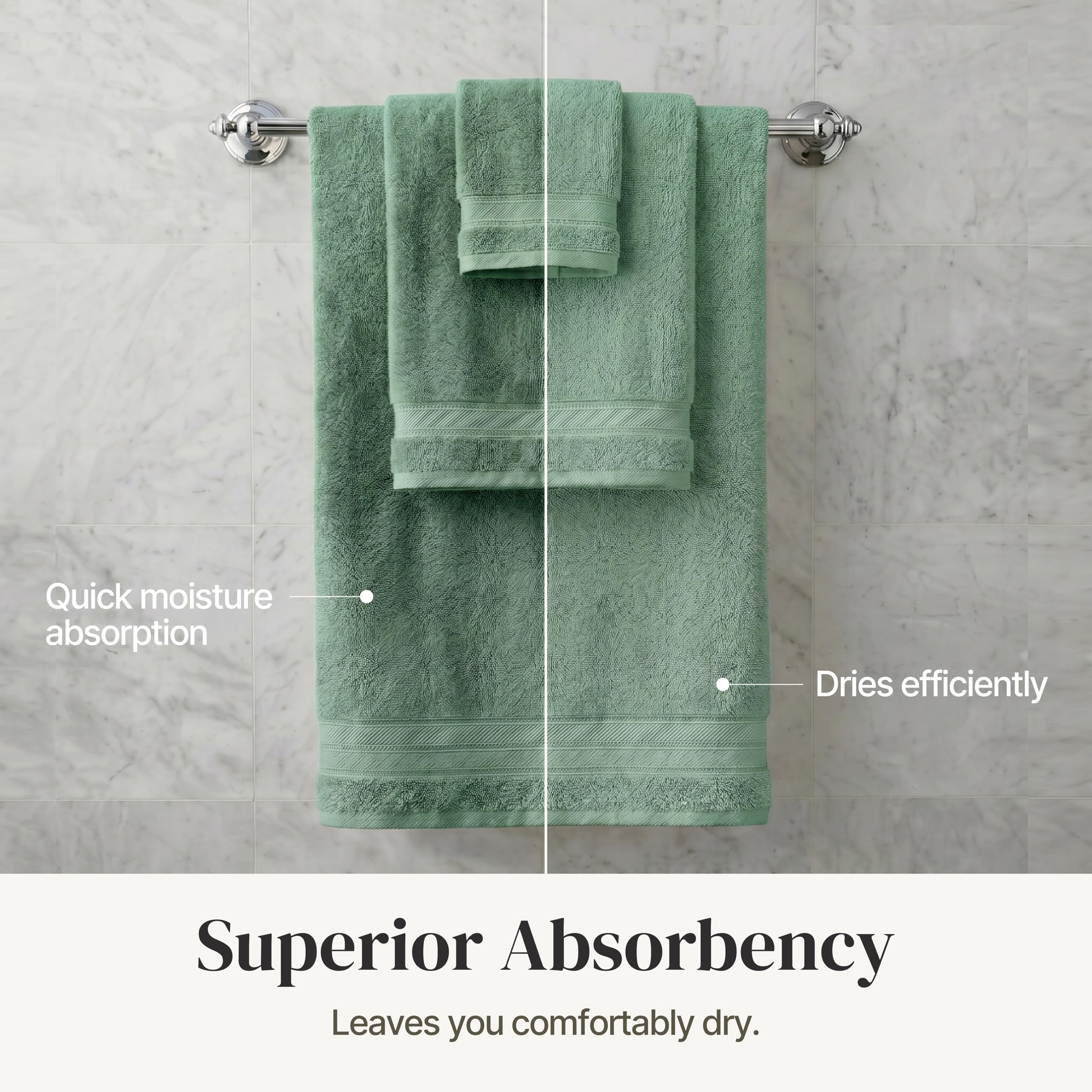 Eco-friendly Solucell zero-twist weave is featured on Modern Threads Spun Loft towels.