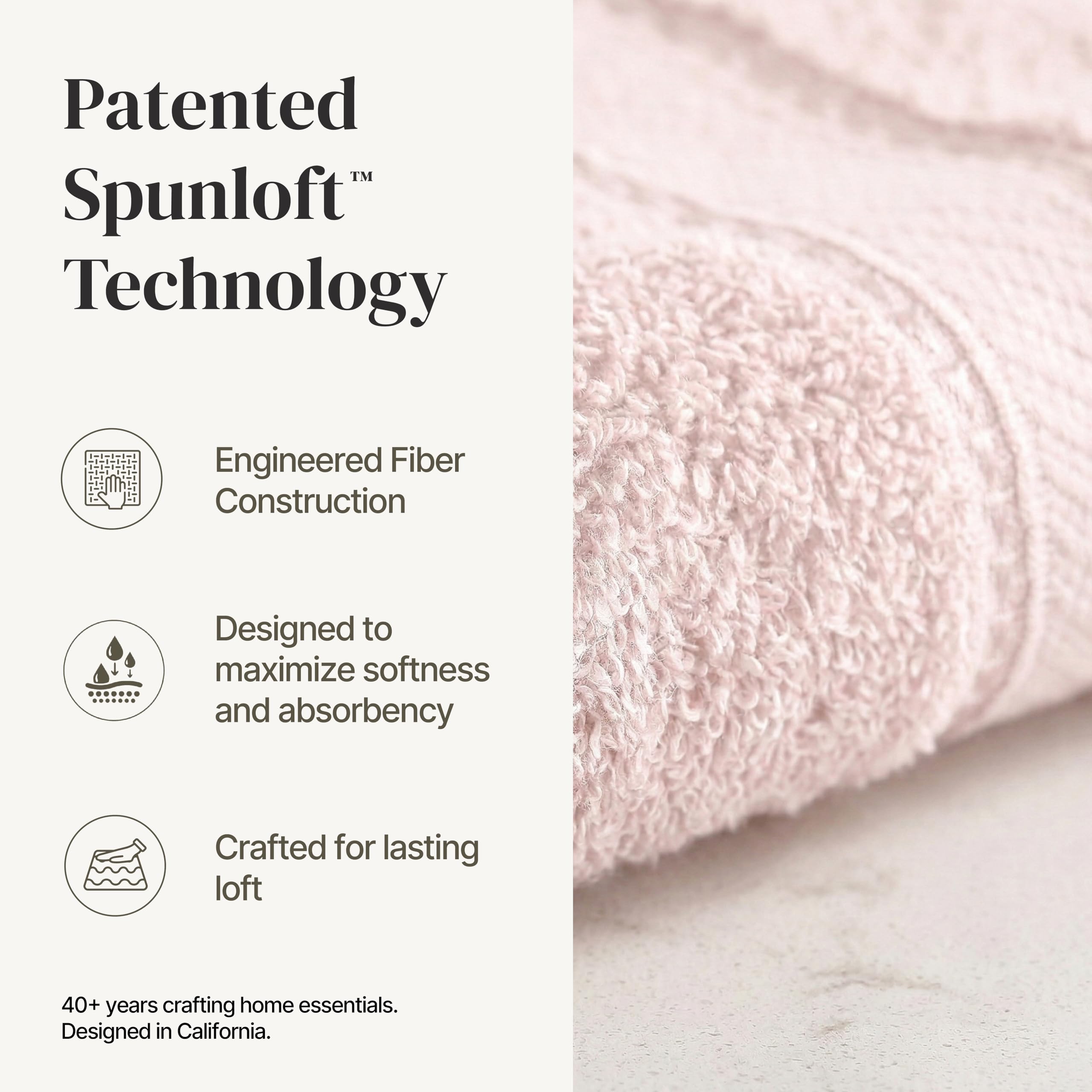 Modern Threads Spun Loft hand towel 16x28 inches adds luxury to daily drying.