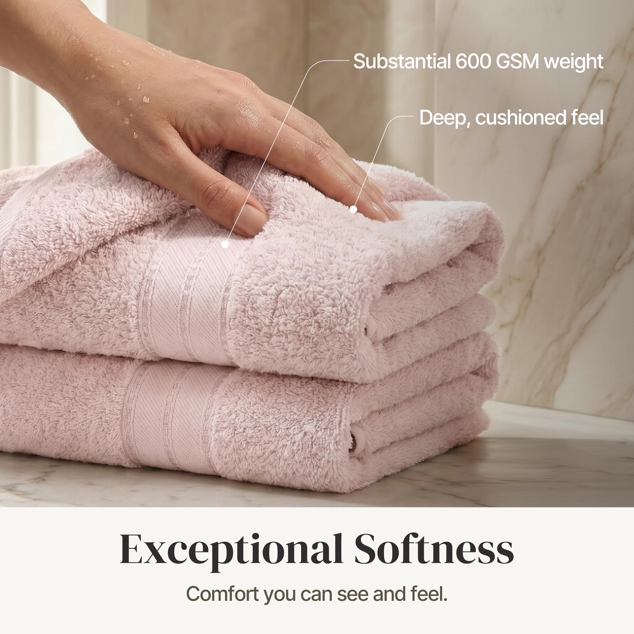 Closeup of Modern Threads Spun Loft plush fabric highlights fluffy pile and luxury cotton.