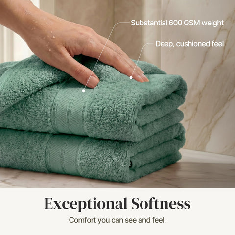 Close-up of Modern Threads Spun Loft towel texture highlighting plush cotton weave.