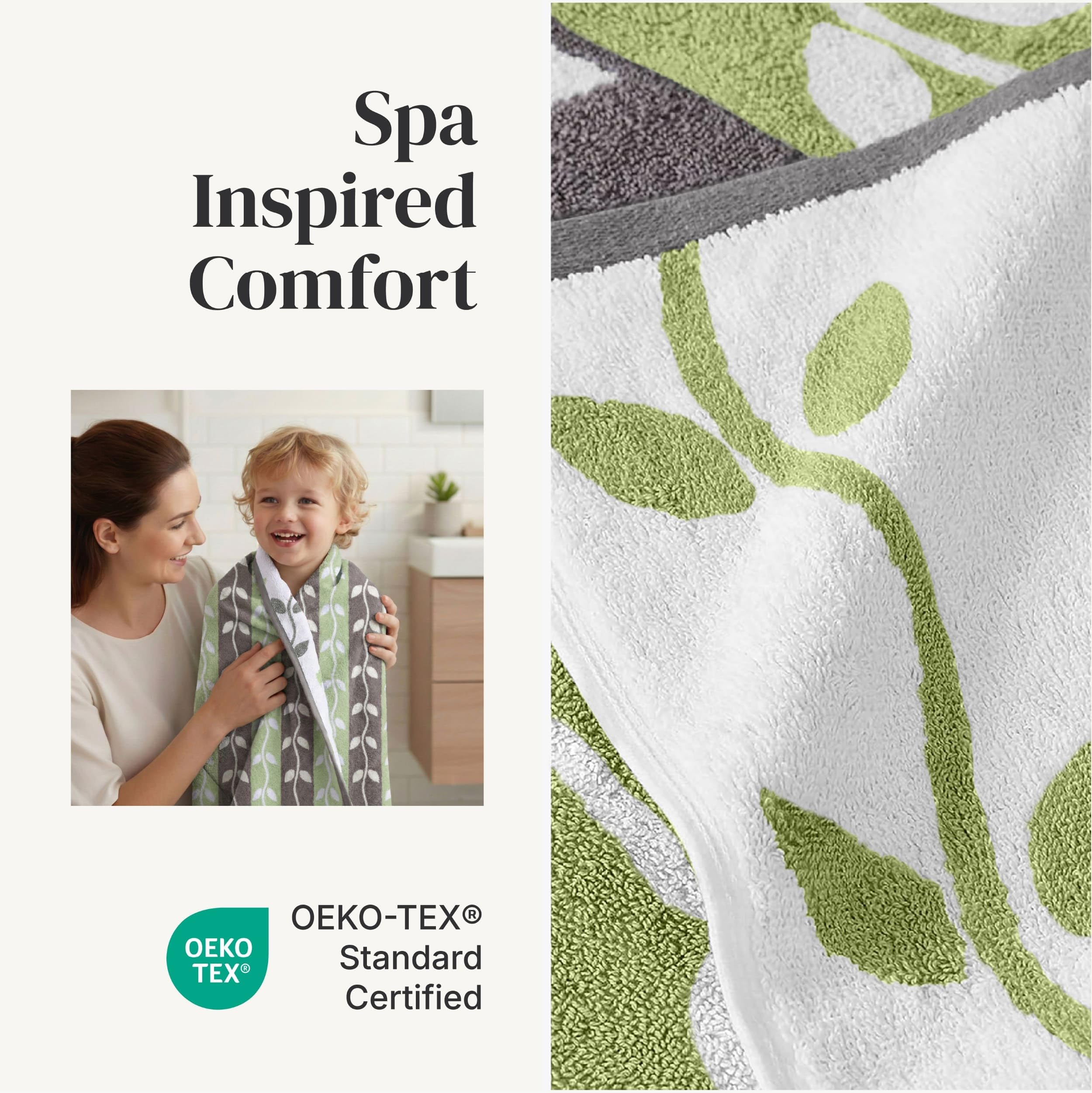 Modern Threads washcloths 13 x 13 arranged for everyday cleansing.