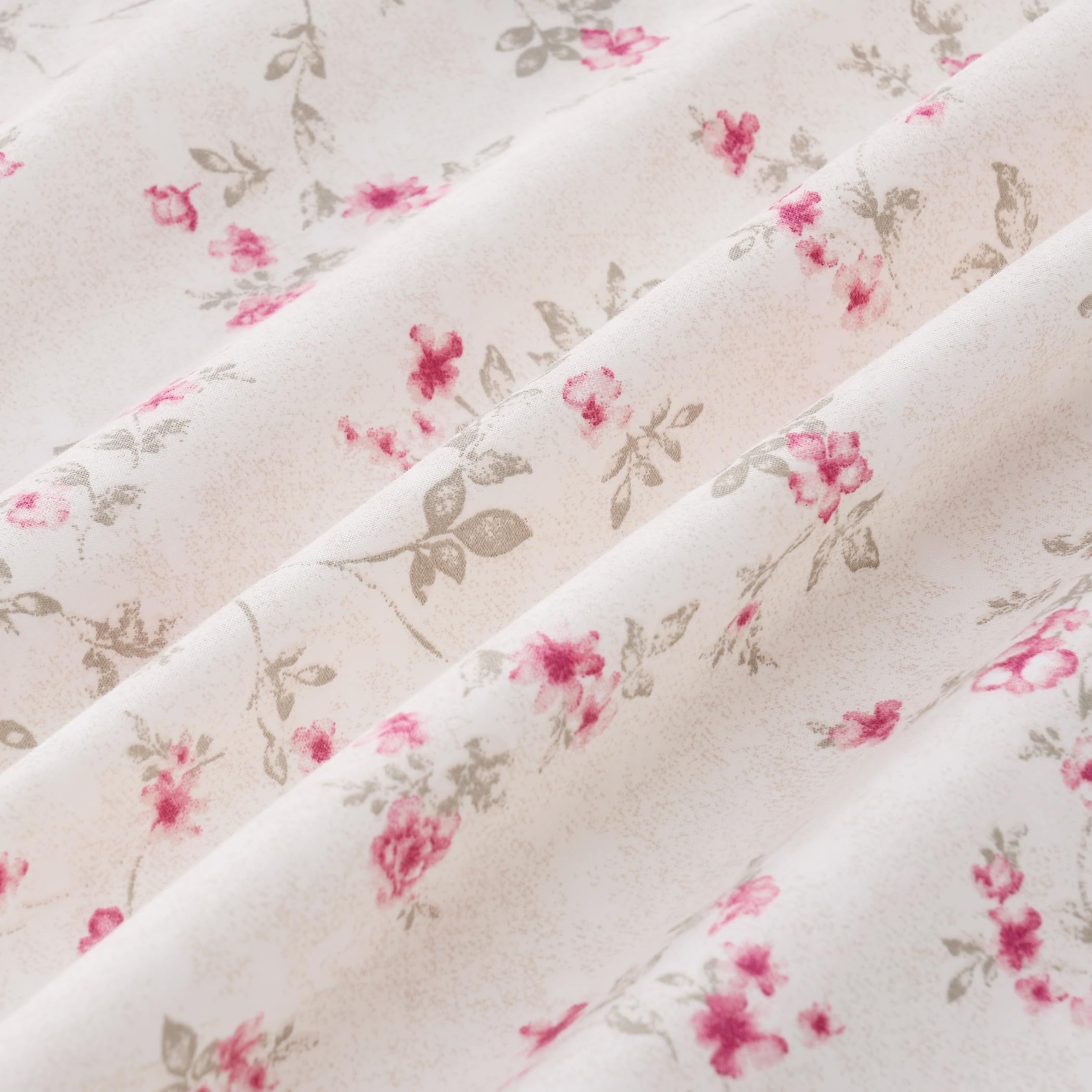 Modern Threads wrinkle-free sheets resist creasing for a smooth bed surface.