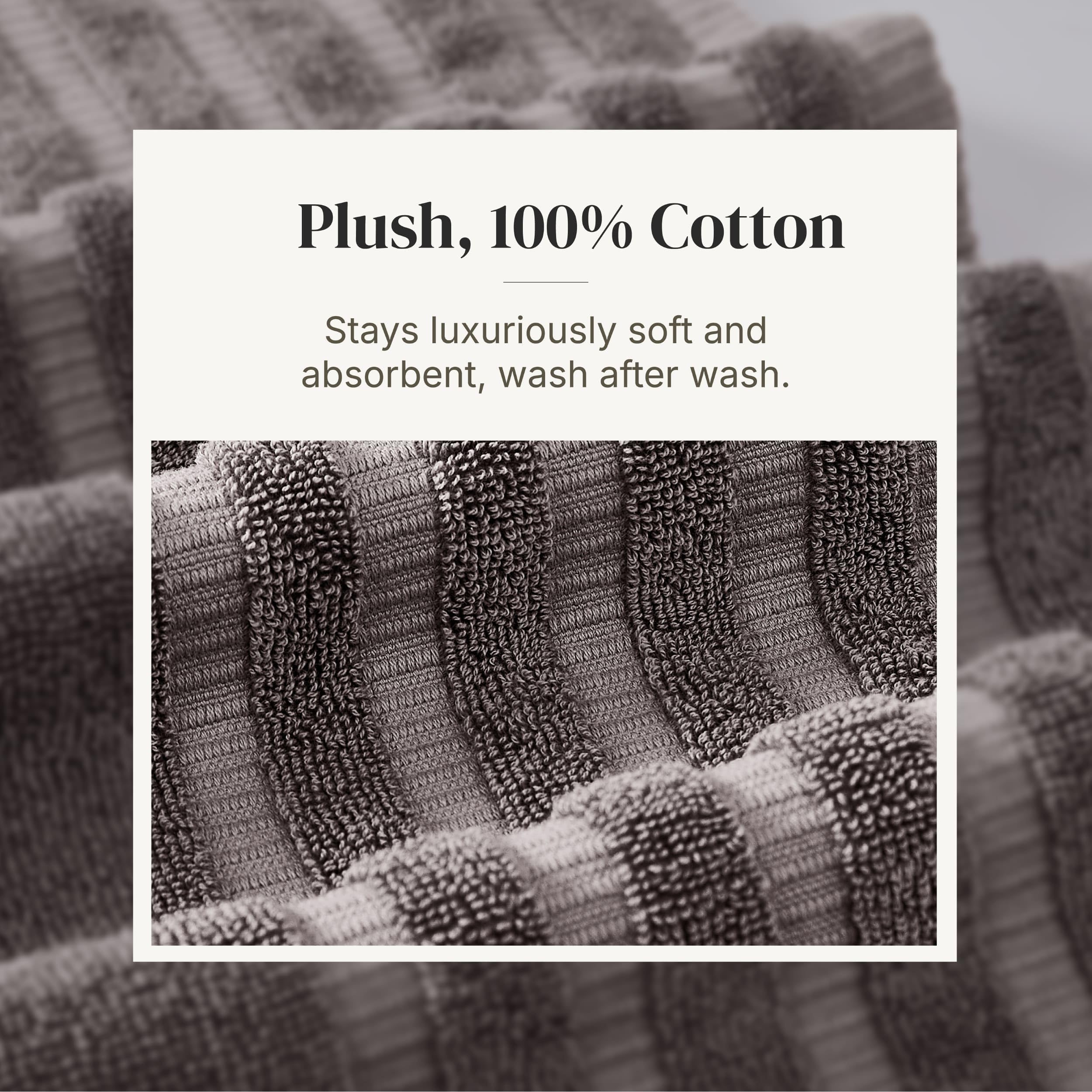 Modern Threads yarn-dyed jacquard pattern enhances bathroom décor.