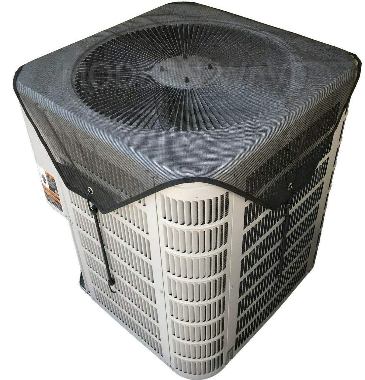 MODERN WAVE 36x36 top view cover shields AC from leaves and debris.