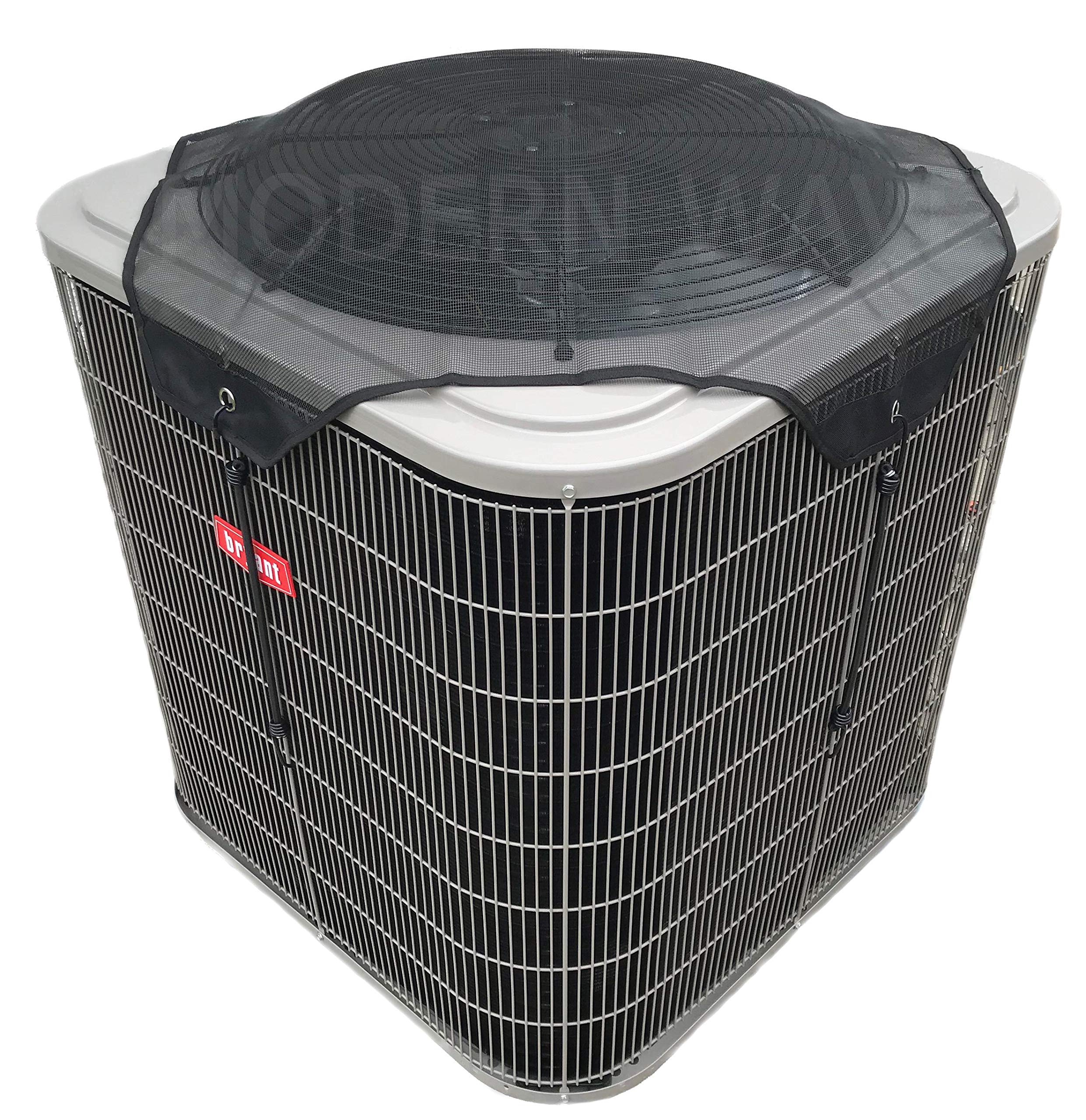 MODERN WAVE AC cover top view protects outdoor unit from leaves.