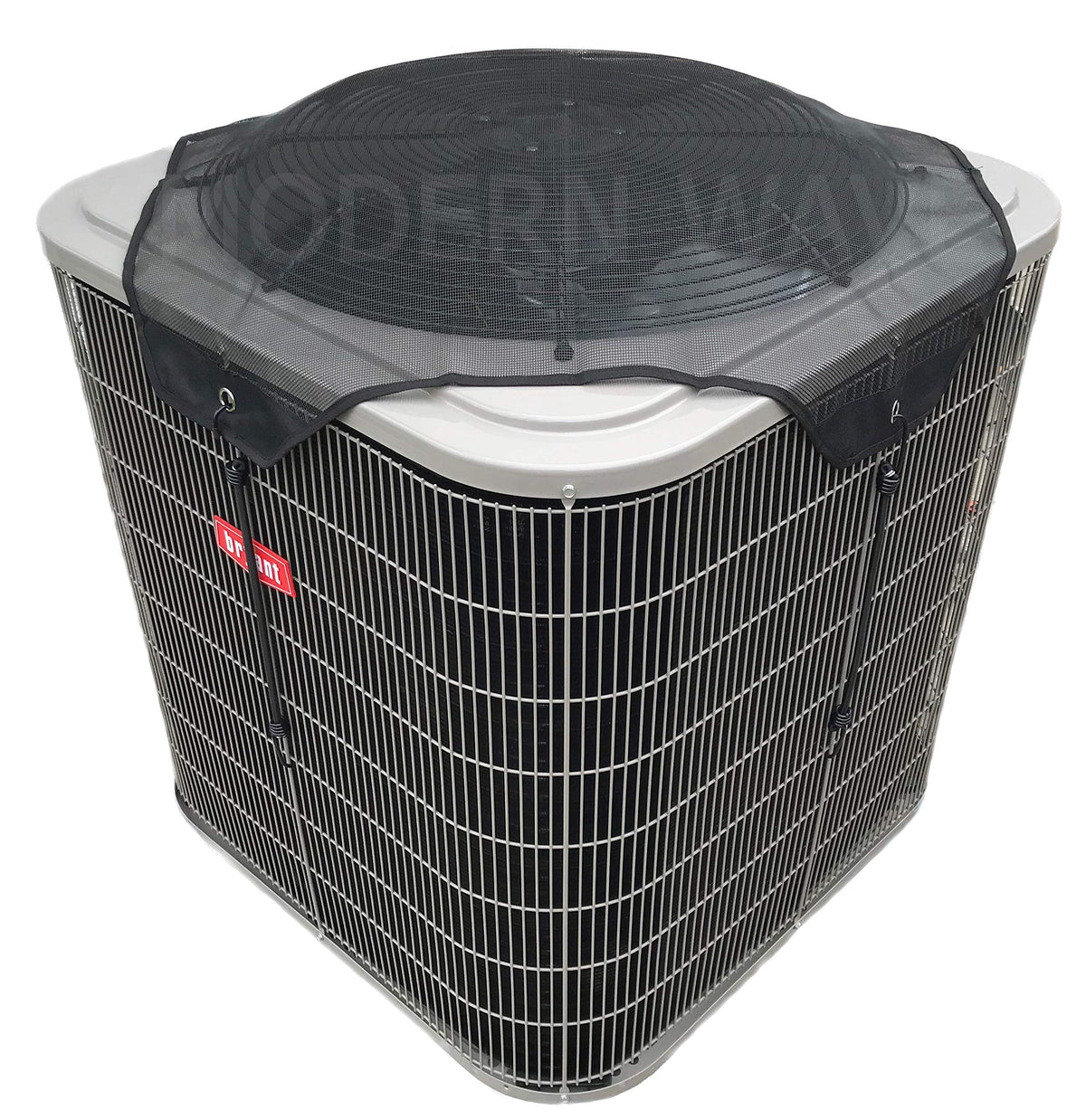 MODERN WAVE AC cover top view protects outdoor unit from leaves.