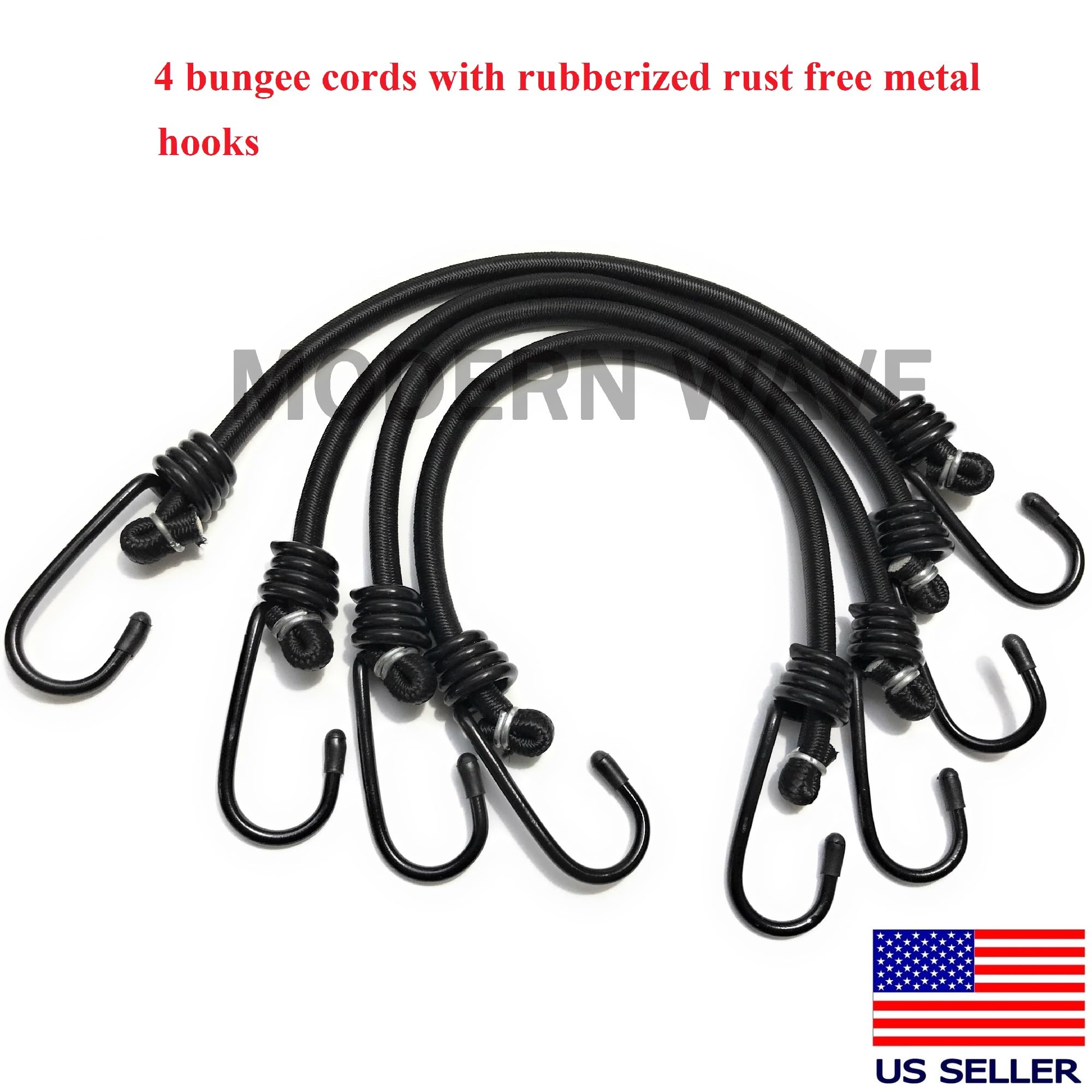 MODERN WAVE bungee cords secure cover to unit sides.