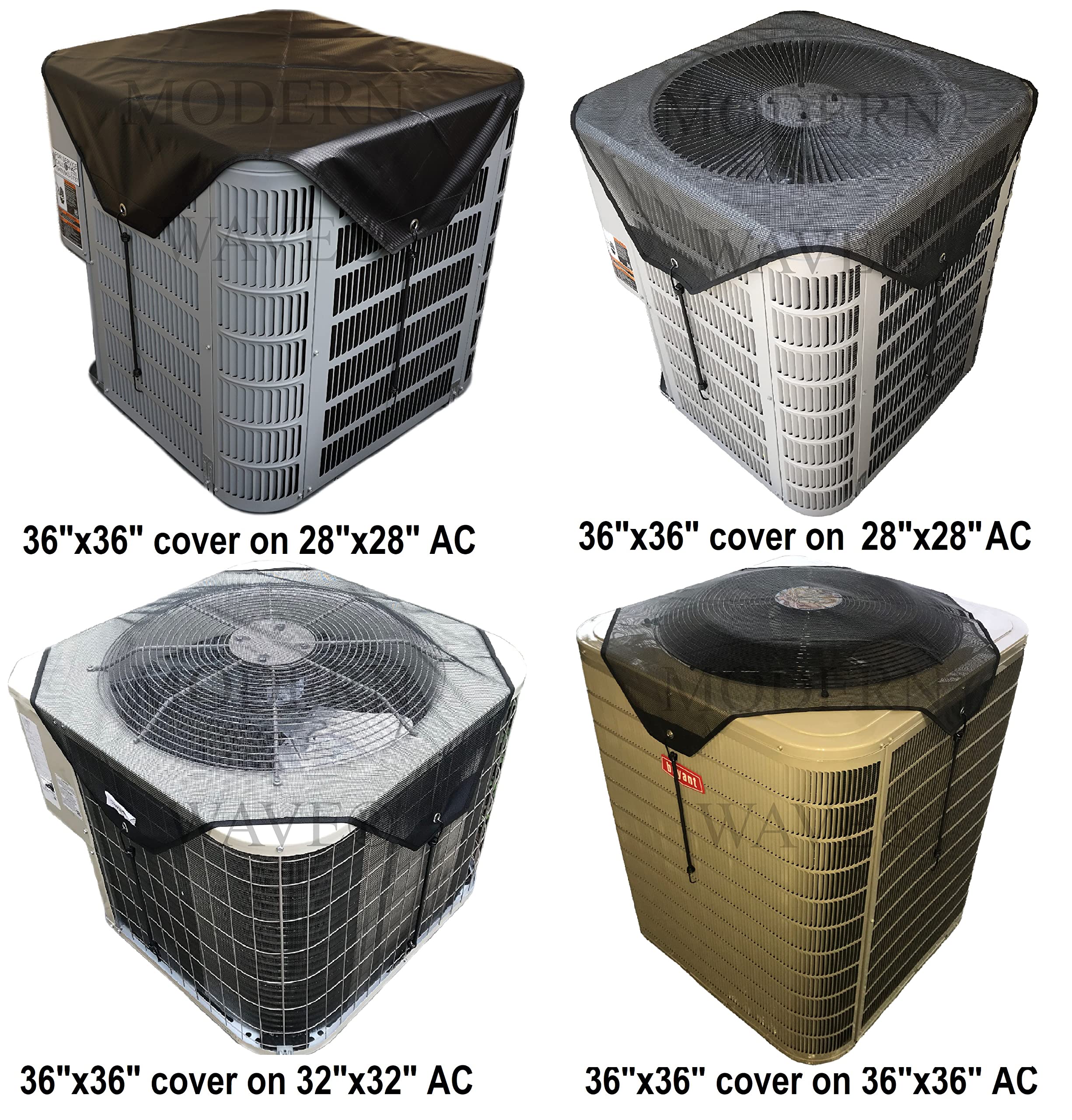 MODERN WAVE sleek black exterior enhances outdoor AC unit aesthetics