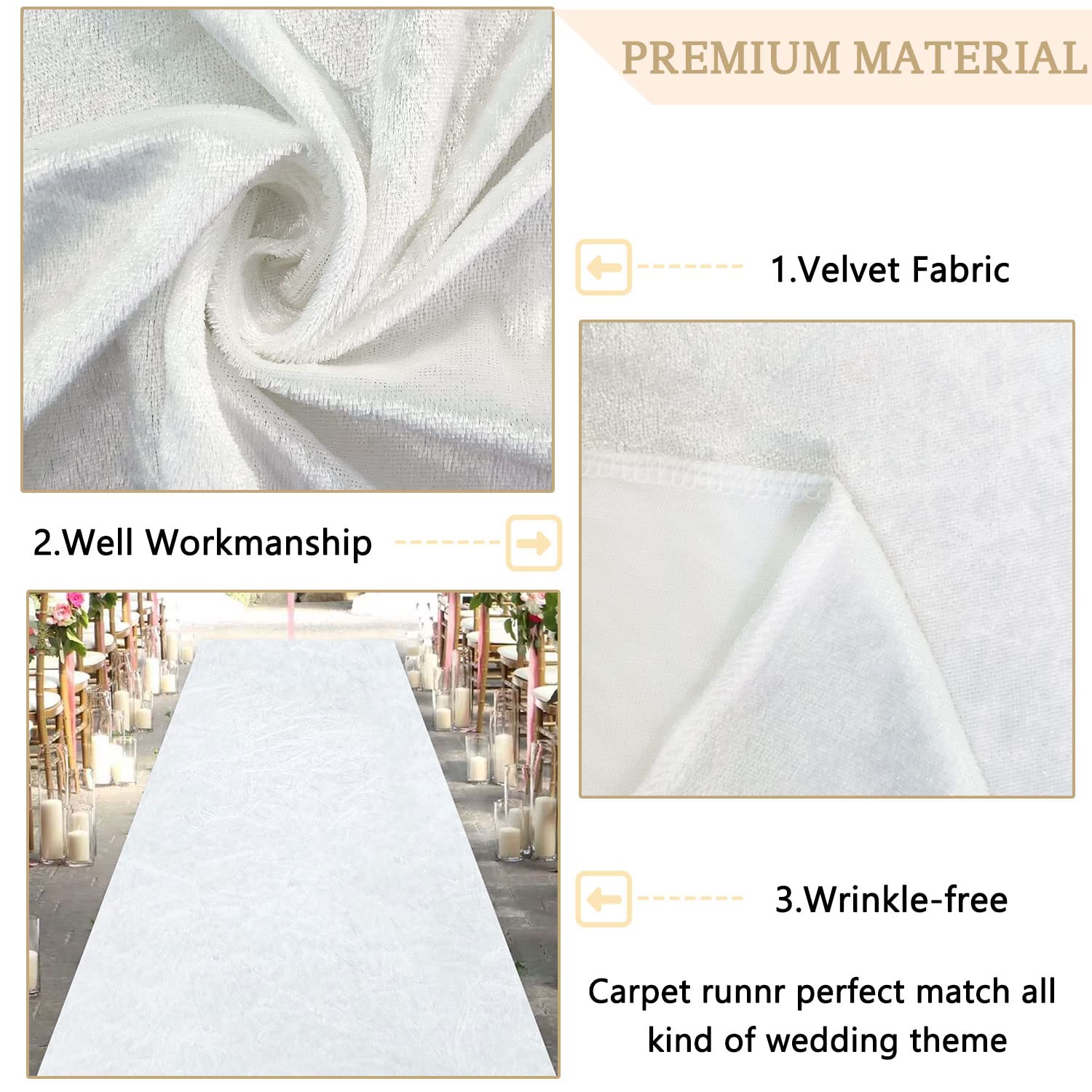 MODFUNS easy-install aisle runner demonstrated with carpet tapes for stable setup.