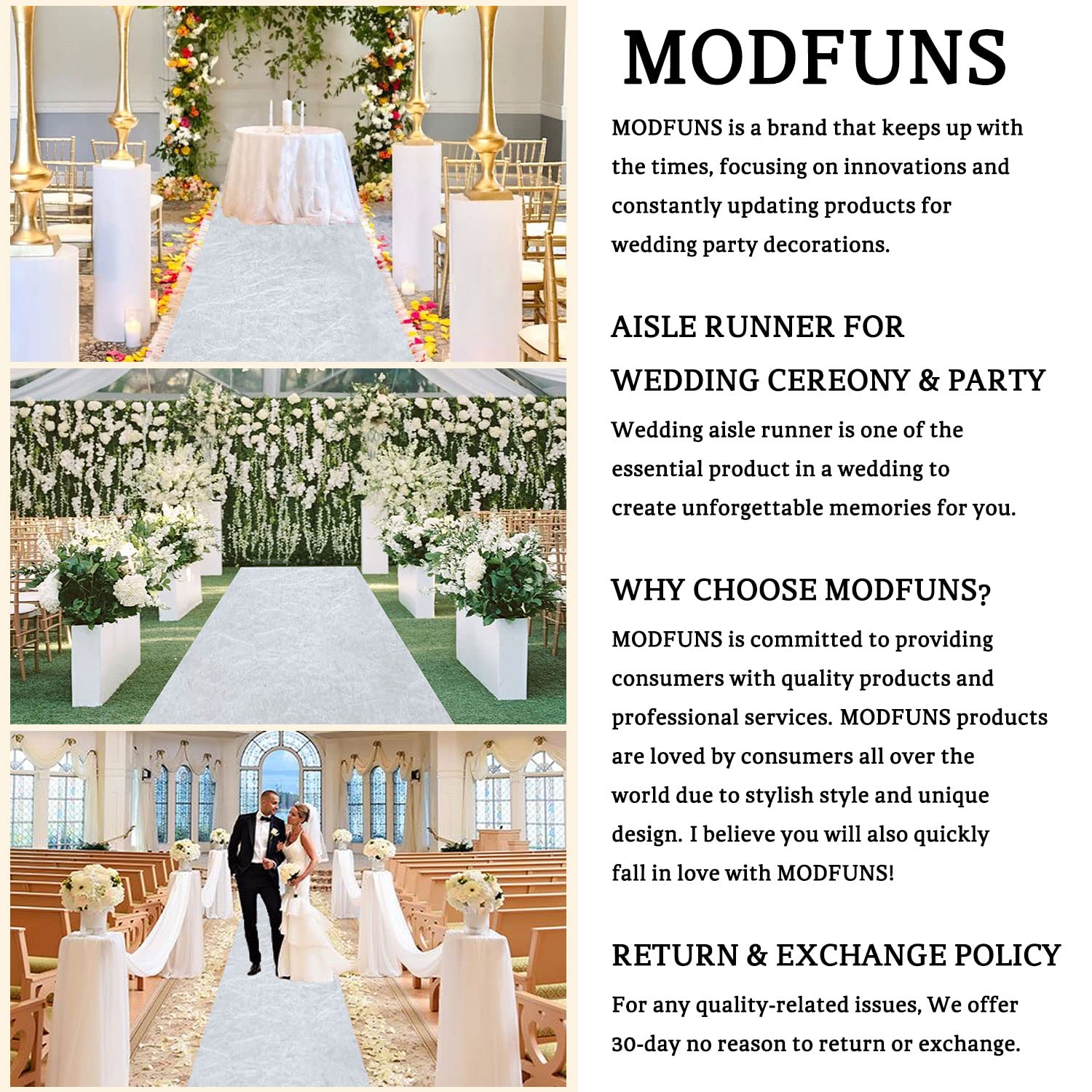 MODFUNS versatile indoor or outdoor use for ceremonies and events.