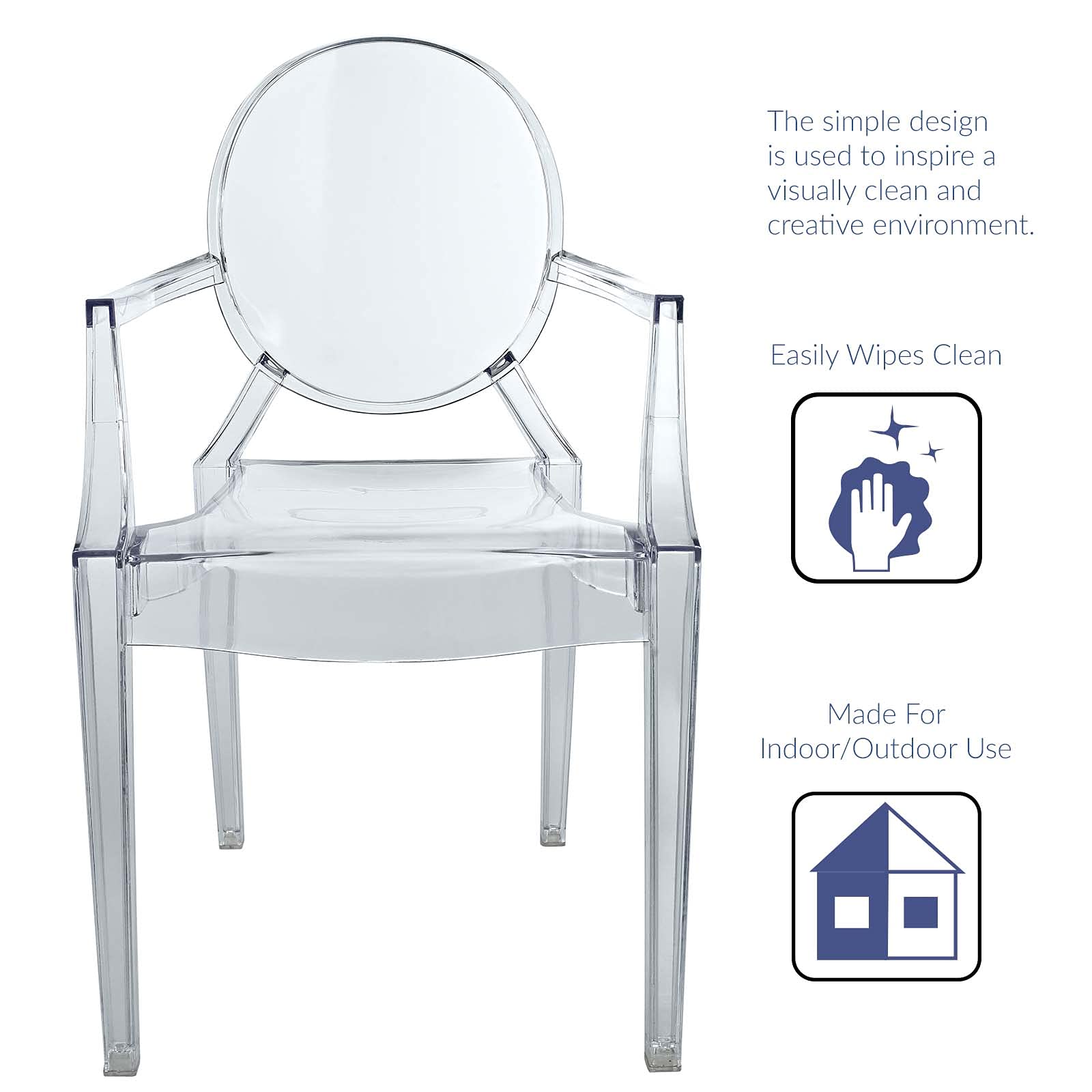 Modway Casper indoor/outdoor ready chair for patios and dining.
