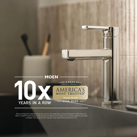 Moen curved shower rod accommodates 4.5 to 6 ft tub surrounds.