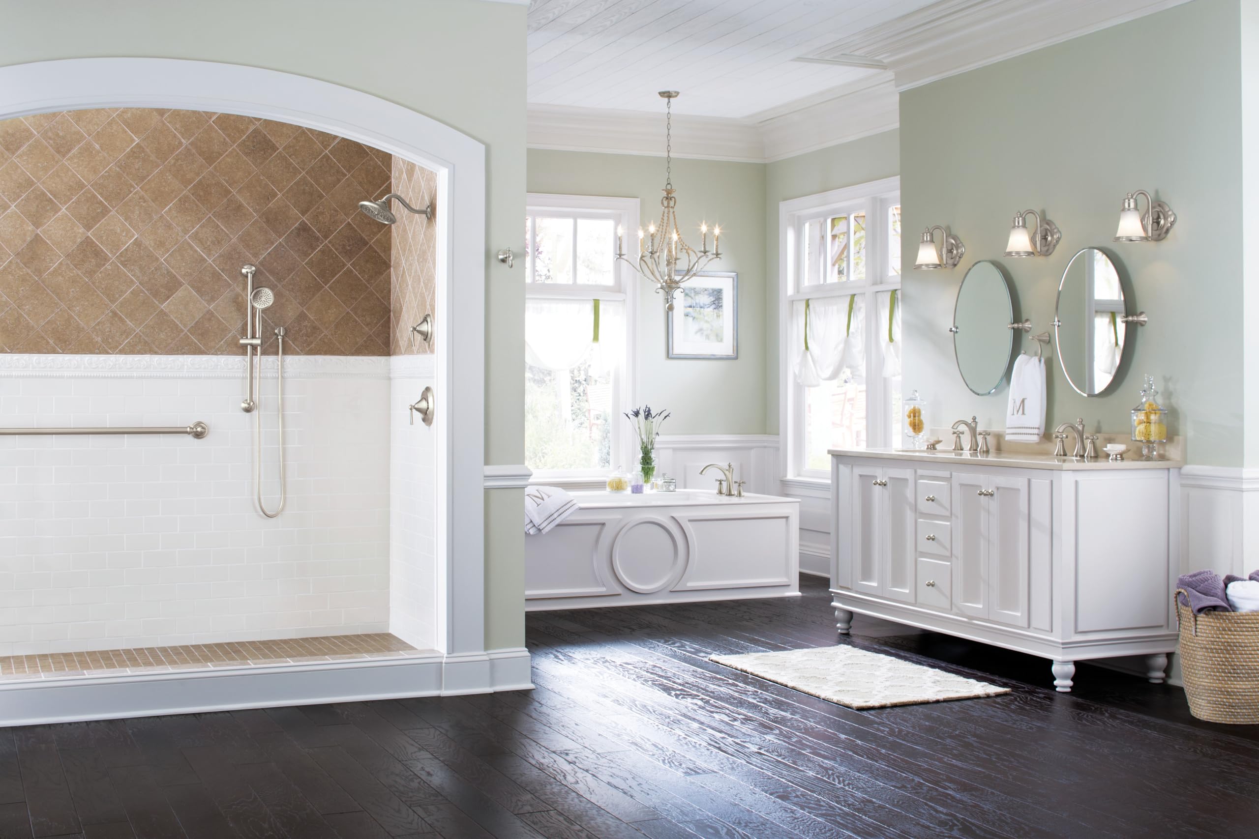 Coordinating collection compatibility keeps bathroom design cohesive.
