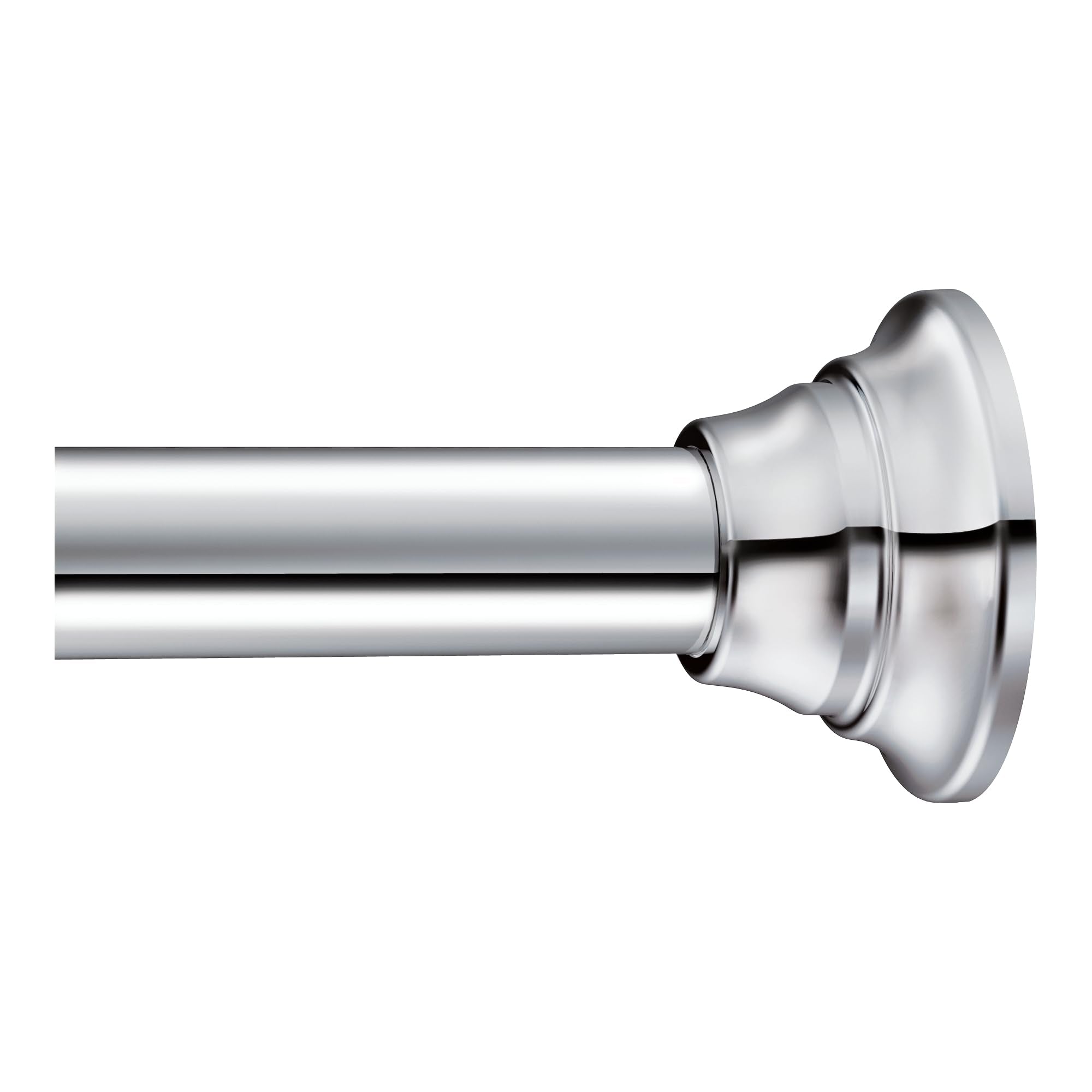 Moen TR1000CH chrome shower rod extended fits versatile openings for easy setup