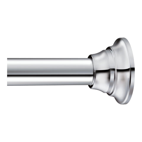 Moen TR1000CH chrome shower rod extended fits versatile openings for easy setup