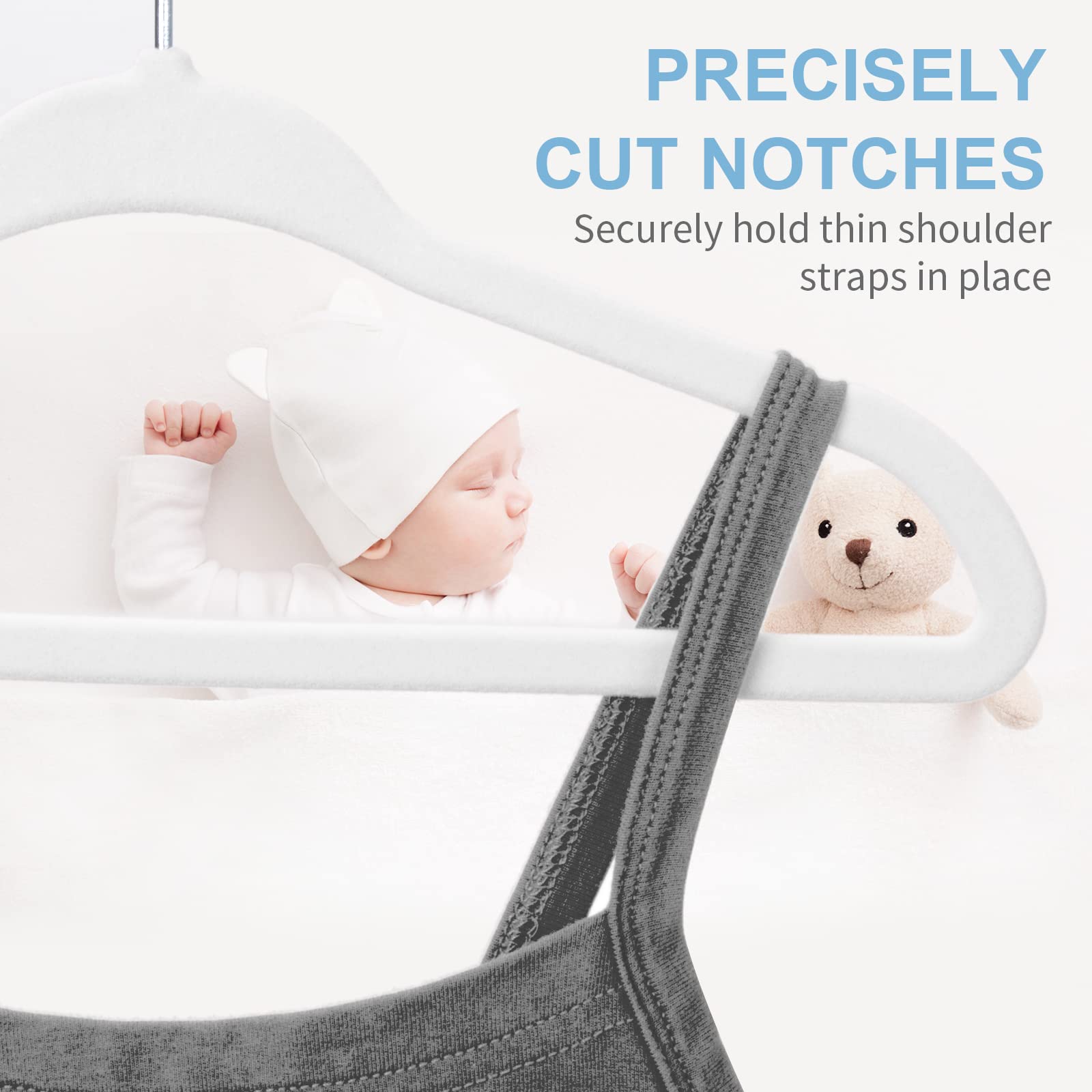 MOERKADA 360-degree swivel hook provides easy access to toddler garments.