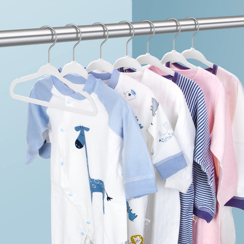 MOERKADA 50-pack velvet hangers help keep closets neat.
