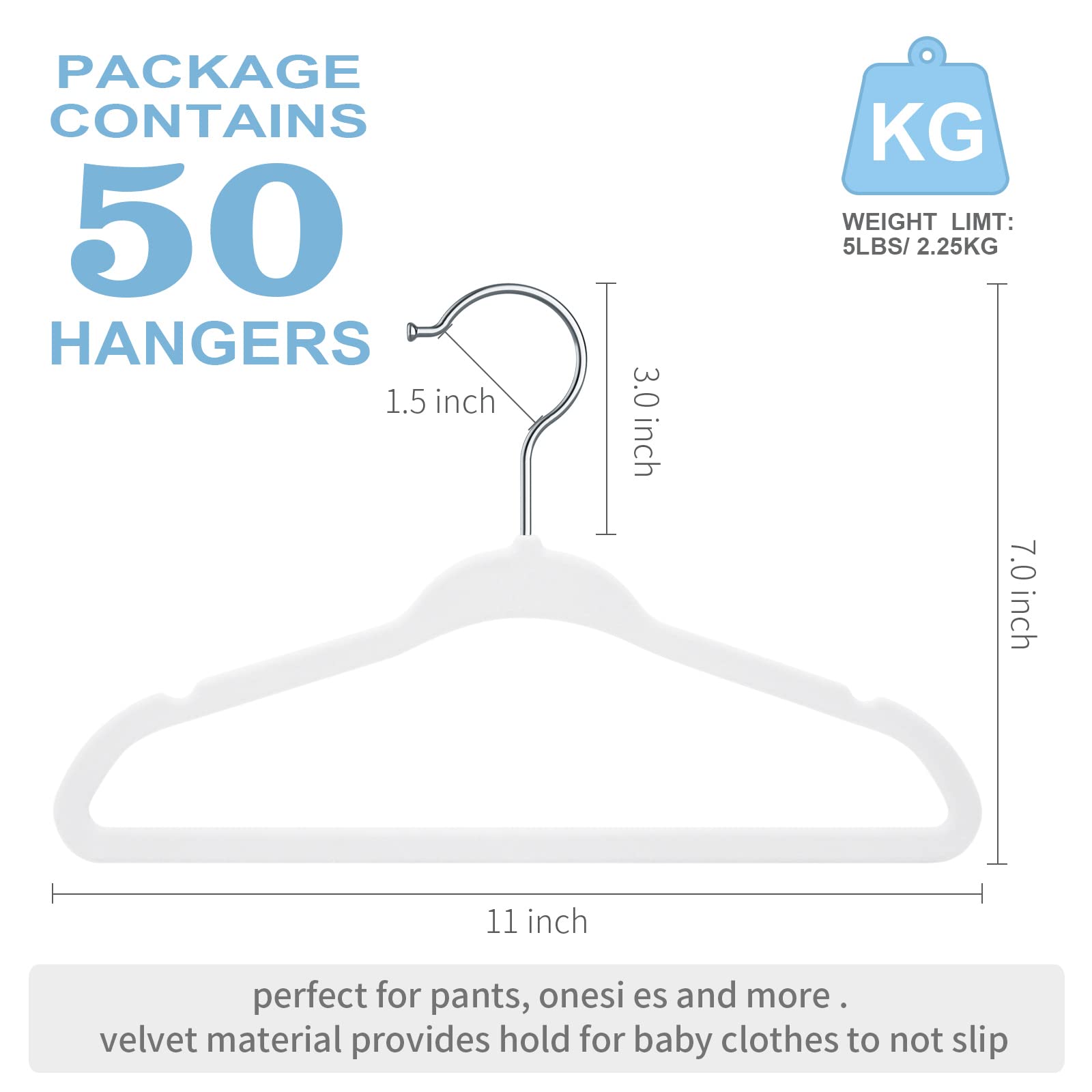 MOERKADA velvet hangers save space with a slim profile for nurseries.