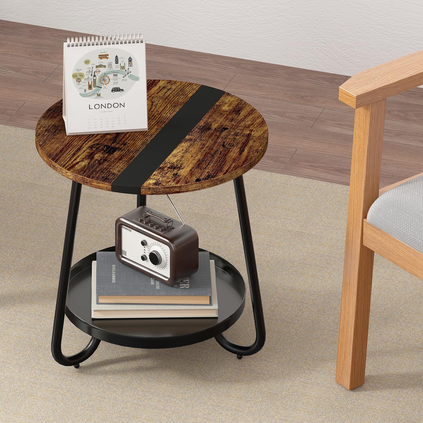 MOFAIN 2 Tier Table easy assembly in minutes