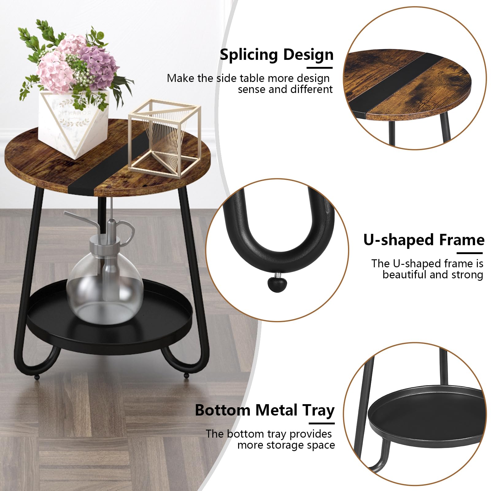 MOFAIN 2 Tier Table suitable for indoor and covered outdoor spaces